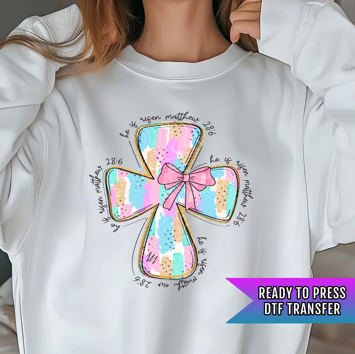 He is Risen DTF Transfers Ready For Press, Dtf Prints, Heat Press Transfers, Direct To Film, Faith Dtf Transfers, Custom Dtf Transfers