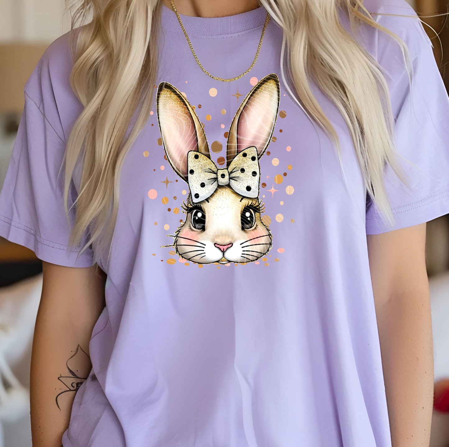 Happy Easter DTF Transfer Ready For Press, Coquette Bow Bunny Dtf Print, Direct To Film, DTF Print, Easter Transfers, Heat Press Transfer