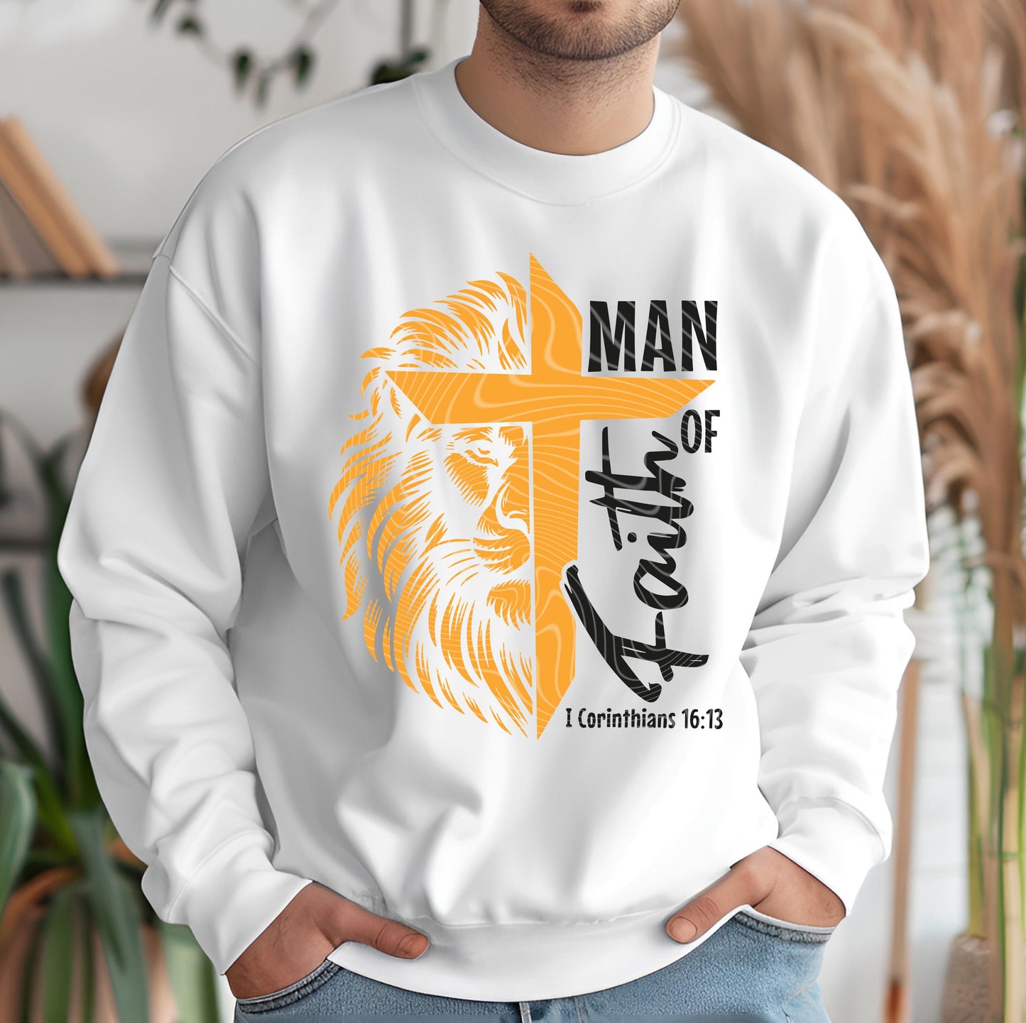 Man Of Faith DTF Transfer Ready For Press, Faith DTF Transfers, Heat Press Transfer, Christian Dtf Print, High-Quality Print, Custom Dtf