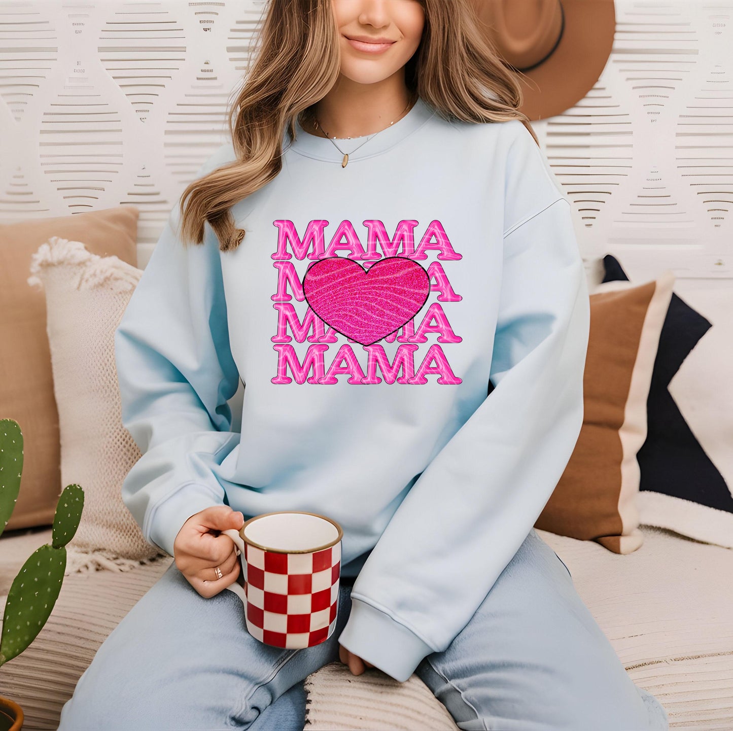 Mama Heart DTF Transfer Ready For Press, Mama DTF Prints, Heat Press Transfer, Direct To Film, Mama DTF Prints, Mama Dtf Transfers, Custom