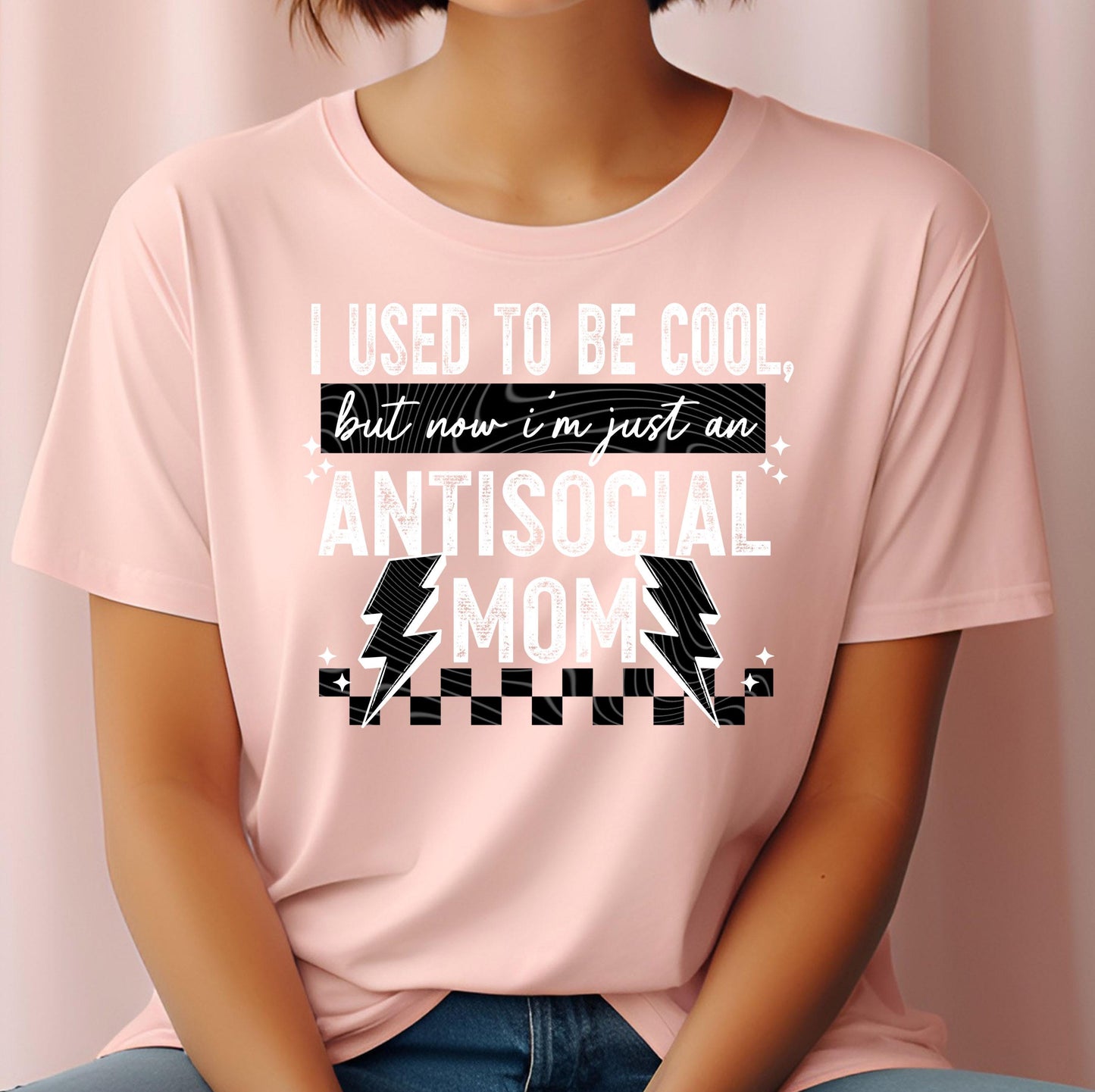 Antisocial Mom DTF Transfer, Mom DTF Transfer Ready For Press, Heat Press Transfer, Mama Transfer, Direct To Film, Hot Peel, Mom Dtf Prints