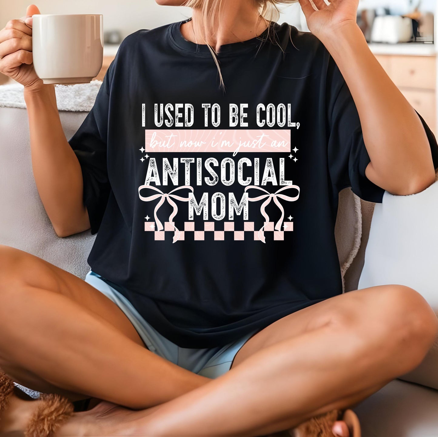 Antisocial Mom DTF Transfer, Mom DTF Transfer Ready For Press, Heat Press Transfer, Mama Transfer, Direct To Film, Hot Peel, Mama Dtf Prints