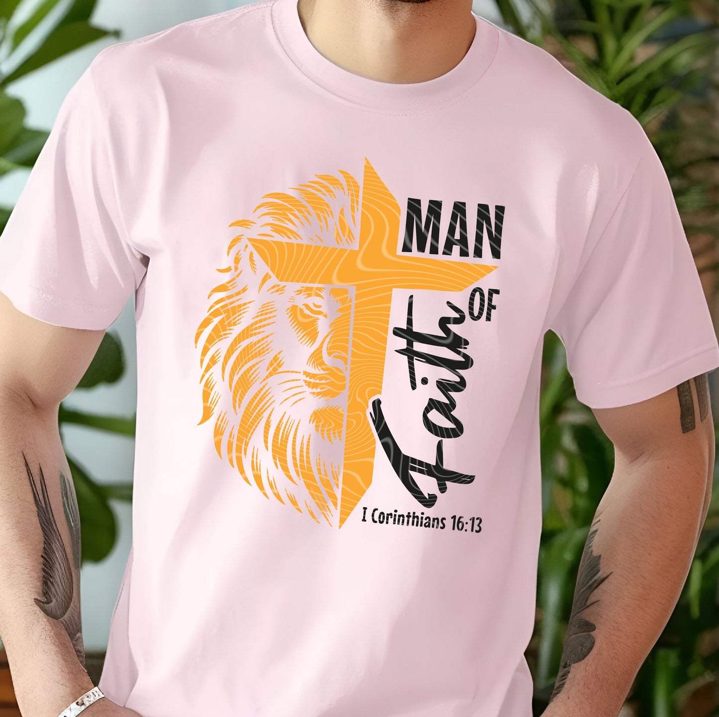 Man Of Faith DTF Transfer Ready For Press, Faith DTF Transfers, Heat Press Transfer, Christian Dtf Print, High-Quality Print, Custom Dtf