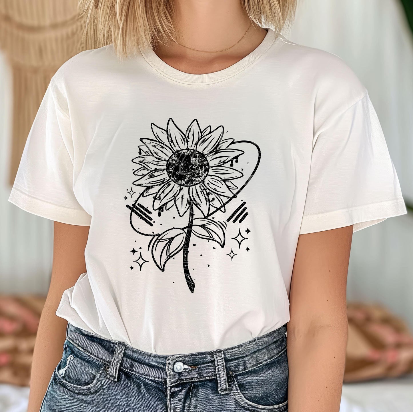 Sunflower DTF Transfer Ready For Press, Floral Dtf Print, Floral DTF Transfer, Direct To Film, Heat Press Transfer, Hot Peel,Tshirt Transfer
