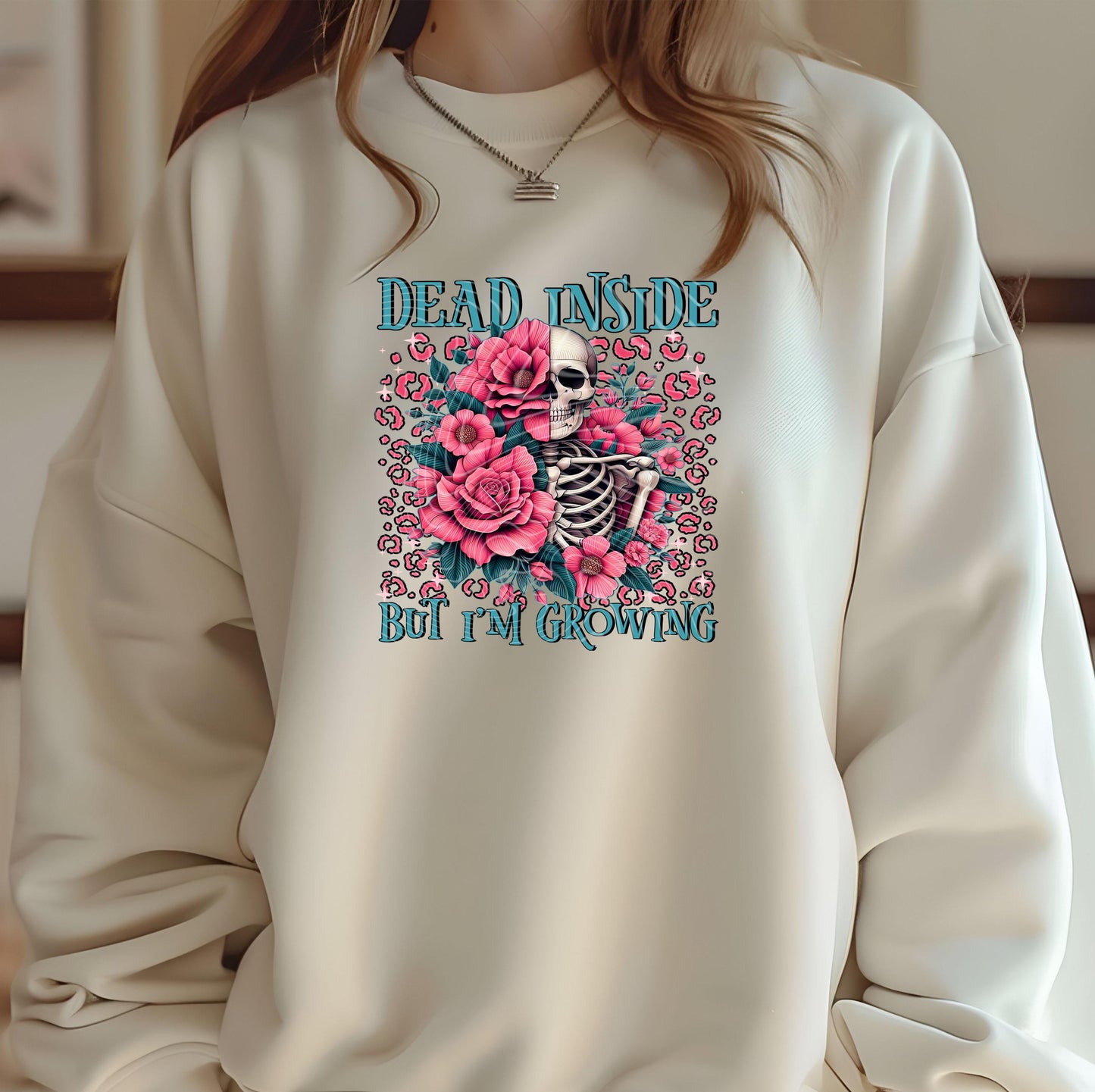 Dead Inside But I'm Growing DTF Transfers Ready For Press, Mental Health Dtf Prints, Direct To Film, Heat Press Transfers, Custom Dtf Print