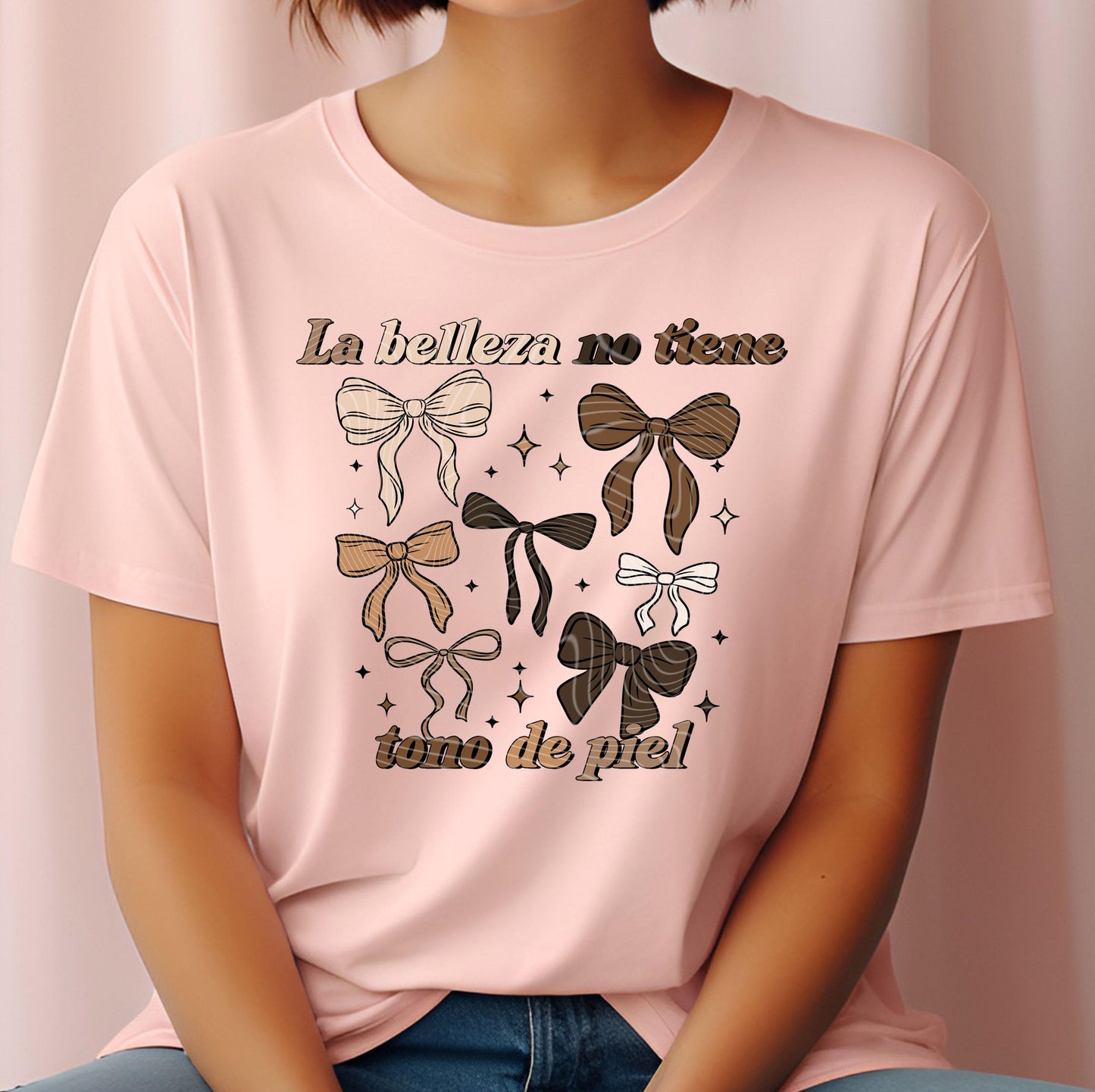 Beauty Has No Skin Tone Bows DTF Transfers Ready For Press, Empowerment Dtf Prints, Direct To Film, Heat Press Transfer, Hot Peel Transfers