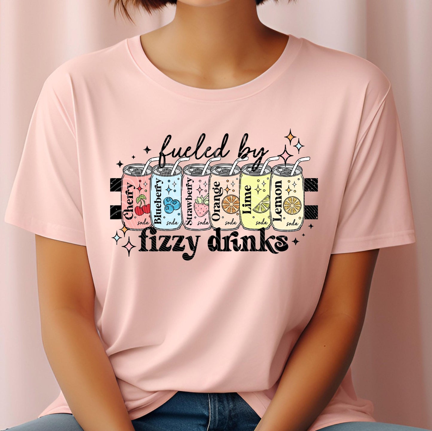 Fueled By Fizzy Drinks DTF Transfers, Summer DTF Transfers Ready For Press, Heat Press Transfers, DTF Print, Direct To Film, Custom Transfer