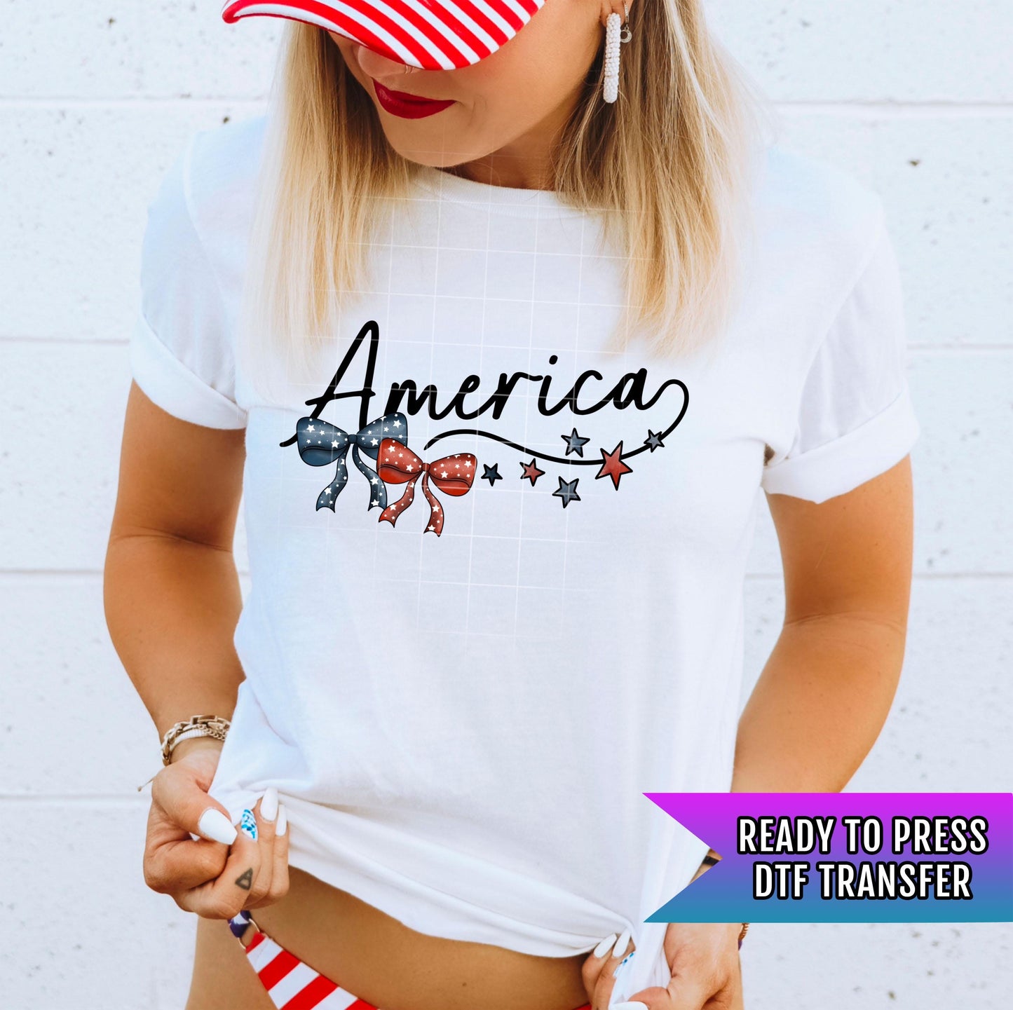 America DTF Transfer Ready For Press, Patriotic DTF Prints, America Transfers, Heat Press Transfer, Direct To Film, 4th of July DTF Print