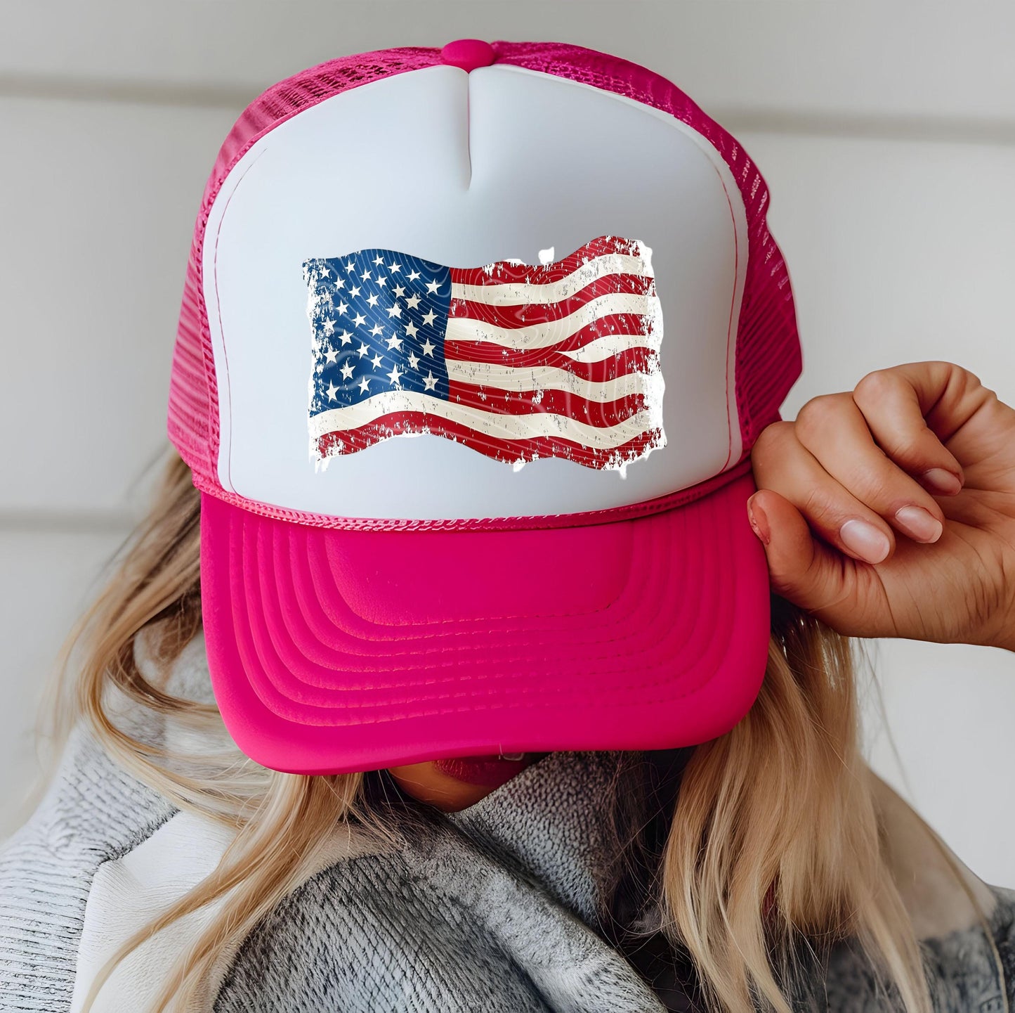 Patriotic Hat DTF Gang Sheet, 4th of July Transfer, Trucker Hat Patch, America DTF Transfer Ready For Press, Patriotic DTF Print, Hat Dtf