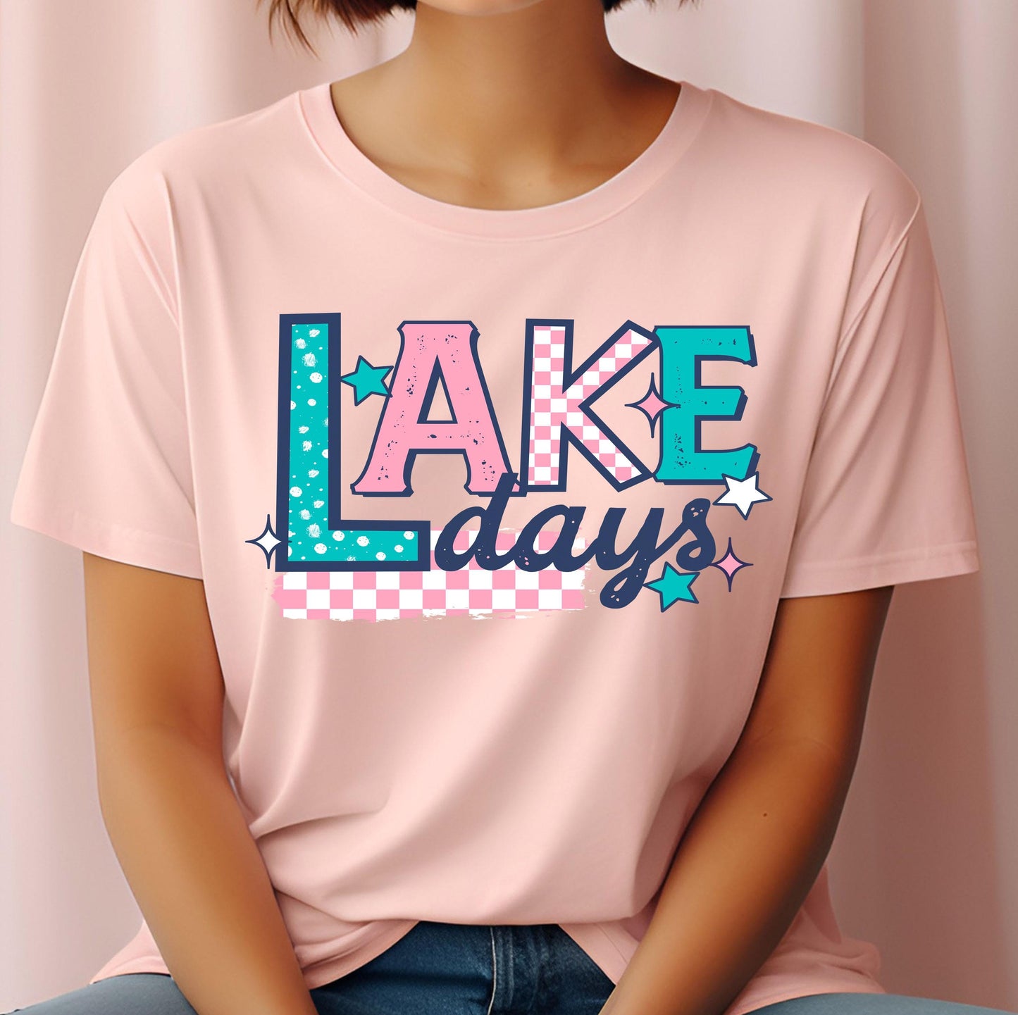 Lake Days DTF Transfer Ready For Press Family Cute Lake Day Dtf Print Lake Group DTF Prints Heat Press Transfer Direct To Film Lake Days DTF