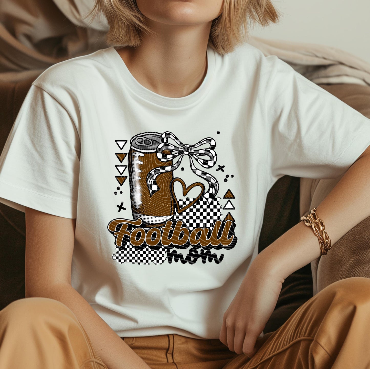 Football Mom DTF Transfer Ready For Press, Mother Dtf Print, Coquette Bow DTF, Heat Press Transfer Direct To Film Custom Transfer, Sport Dtf