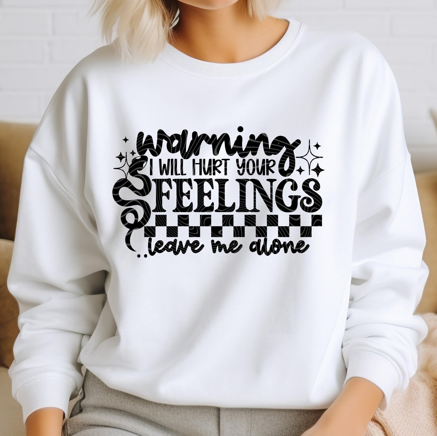 Warning Feelings DTF Transfer Ready For Press, Sarcastic Dtf Print, Funny DTF, Heat Press Transfer Direct To Film Custom Transfer, Sarcasm