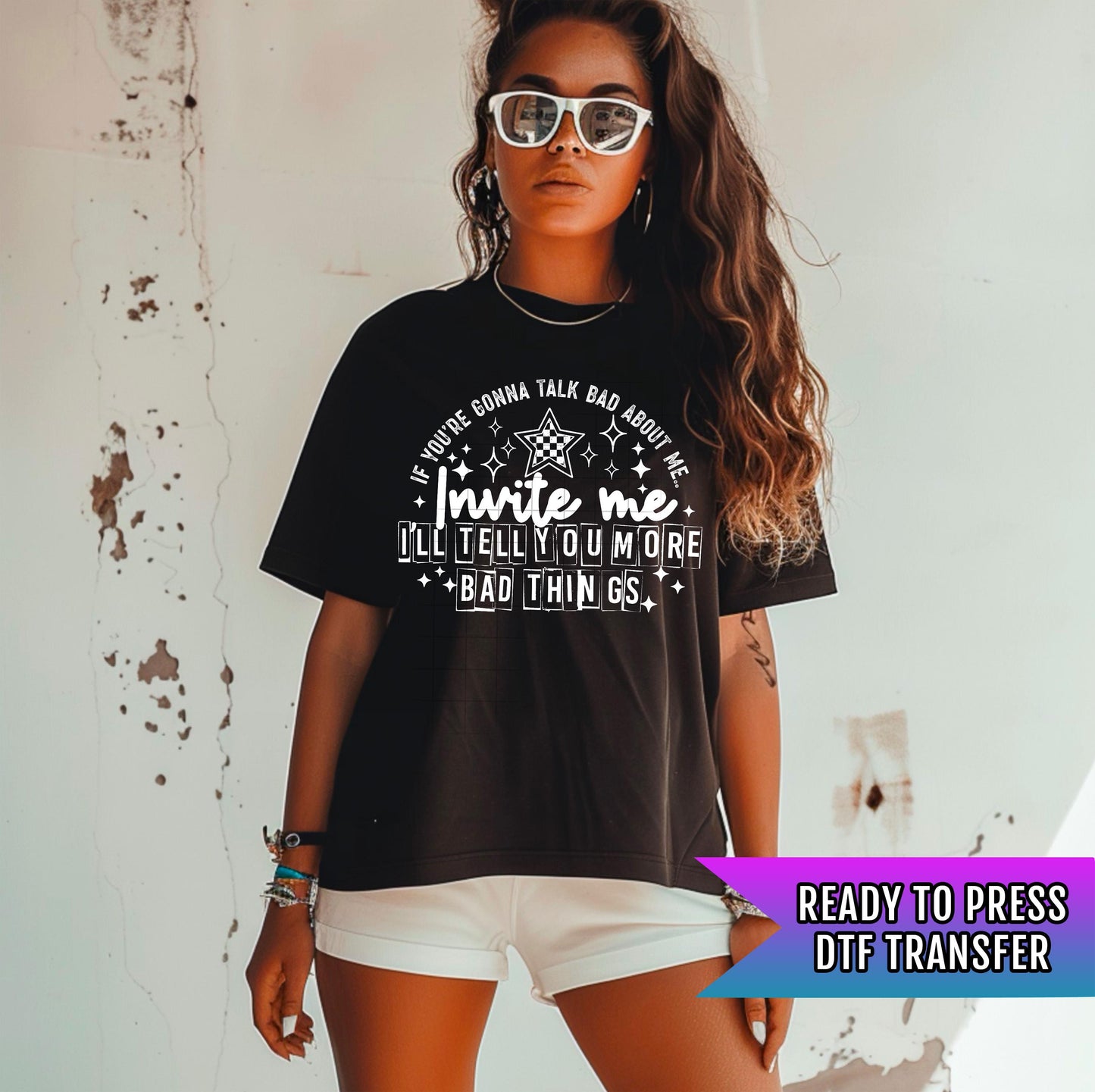 Invite Me DTF Transfer Ready For Press, Sarcastic Dtf Print, Funny DTF Transfer Heat Press Transfer Direct To Film Custom Transfer Adult Dtf