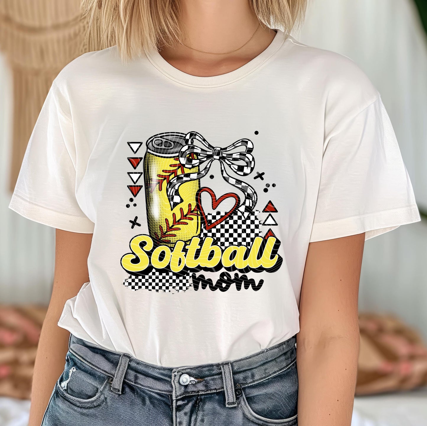 Softball Mom DTF Transfer, Mother DTF Transfer Ready For Press, Heat Press Transfers, Coquette Bow Transfer, Direct To Film, Custom Transfer