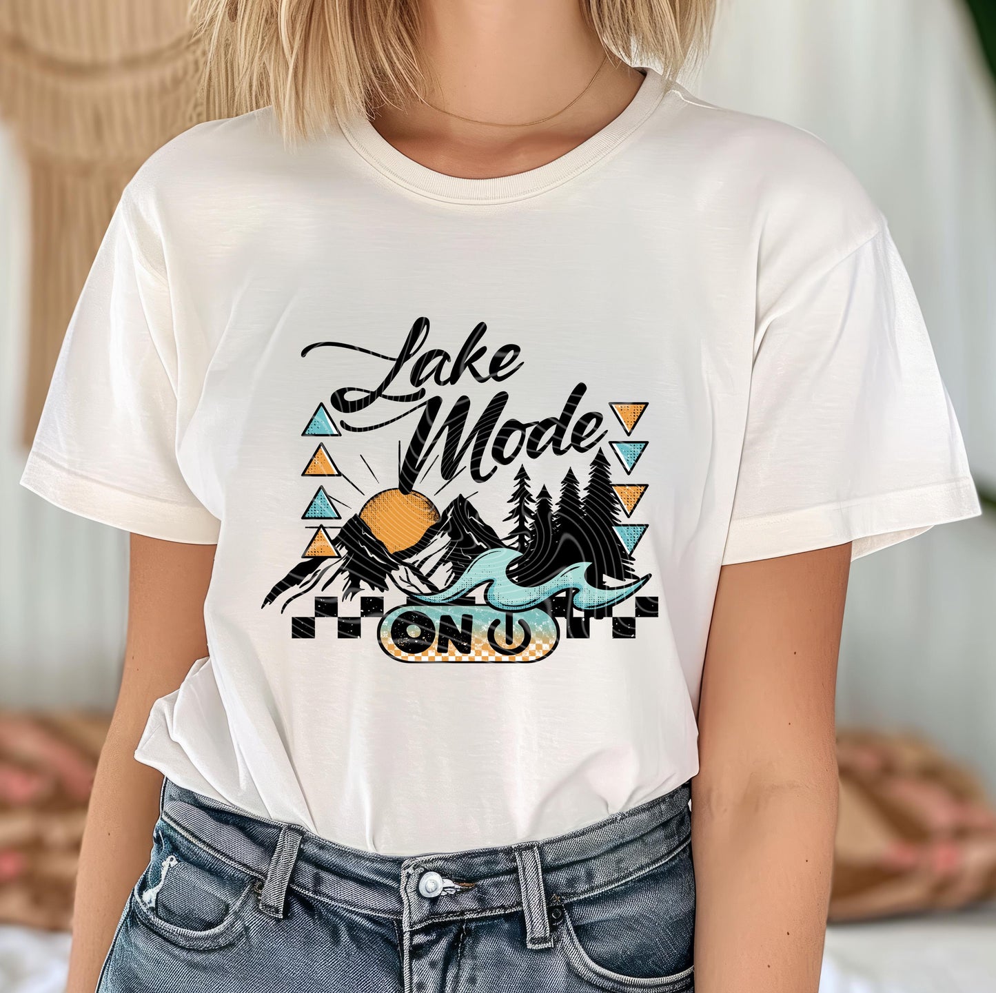 Lake Mode On DTF Transfer Ready For Press, Camping Dtf Print, Camper DTF Heat Press Transfer Direct To Film, Nature Transfer, Lake Transfers