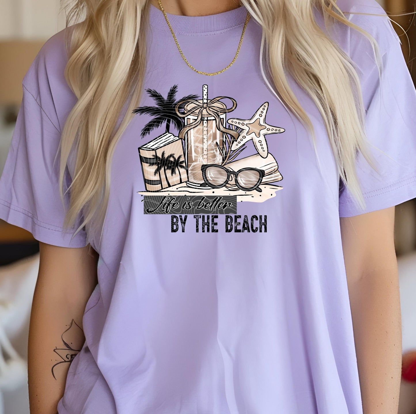 Life Is Better By The Beach DTF Transfers Ready For Press, Beach Dtf Print, Summer DTF, Heat Press Transfer, Direct To Film, Custom Transfer
