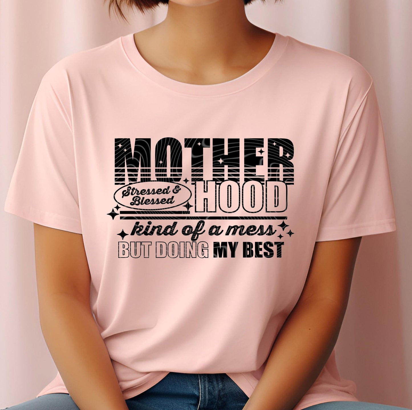 Motherhood DTF Transfer Ready For Press, Mother DTF Print, Heat Press Transfer, Mom Transfer, Direct To Film, Mom DTF Print, Mama Transfers