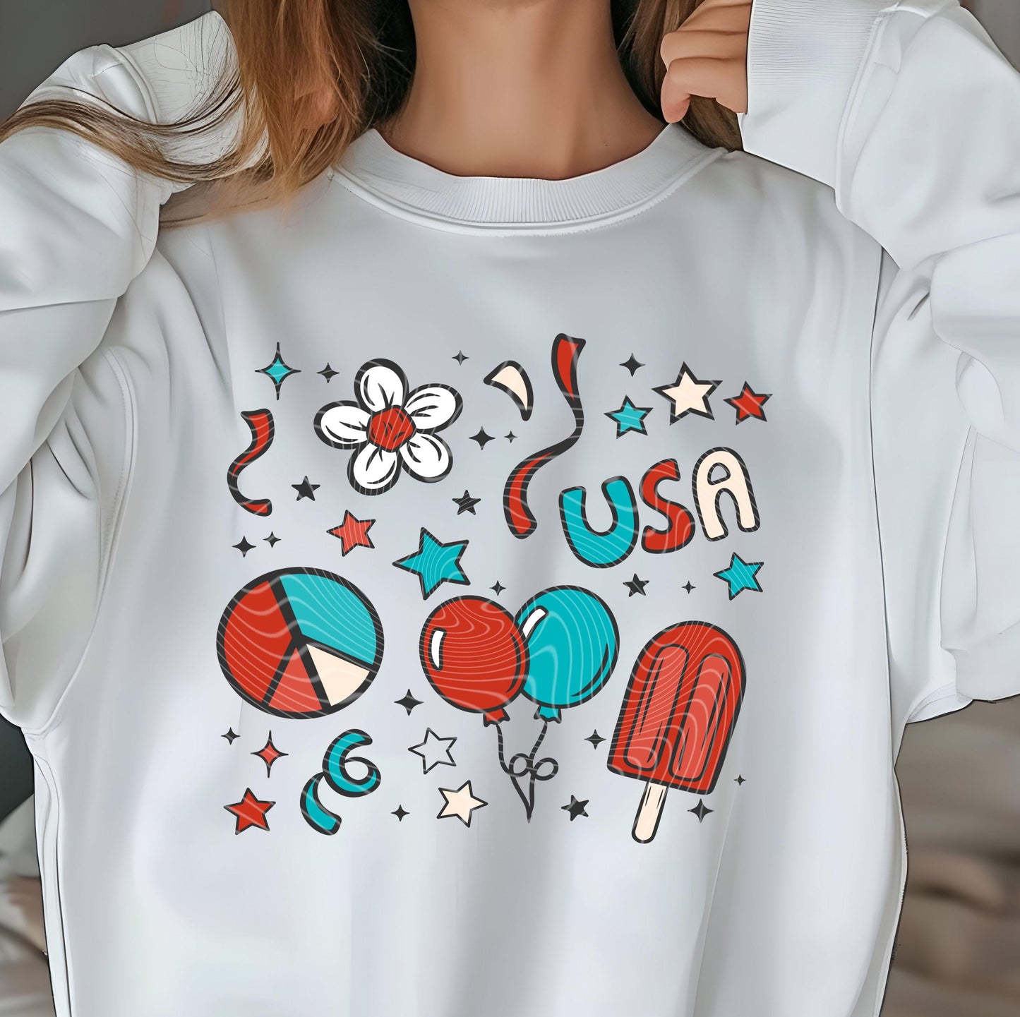 4th of July DTF Transfer Ready For Press, Coquette USA Dtf Print, Girly 4th of July Dtf Transfer, Heat Press Transfer Direct To Film USA Dtf