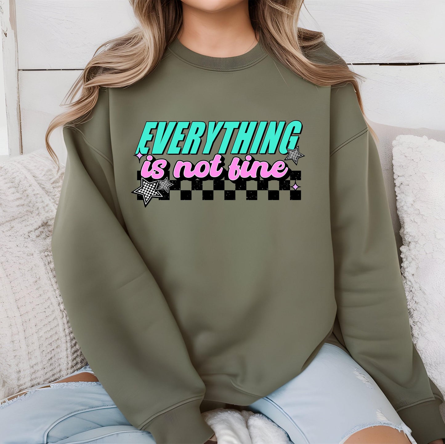 Everything Is Not Fine DTF Transfer Ready For Press, Adult Dtf Print, Humor DTF Transfer, Heat Press Transfer, Direct To Film, Sarcastic DTF