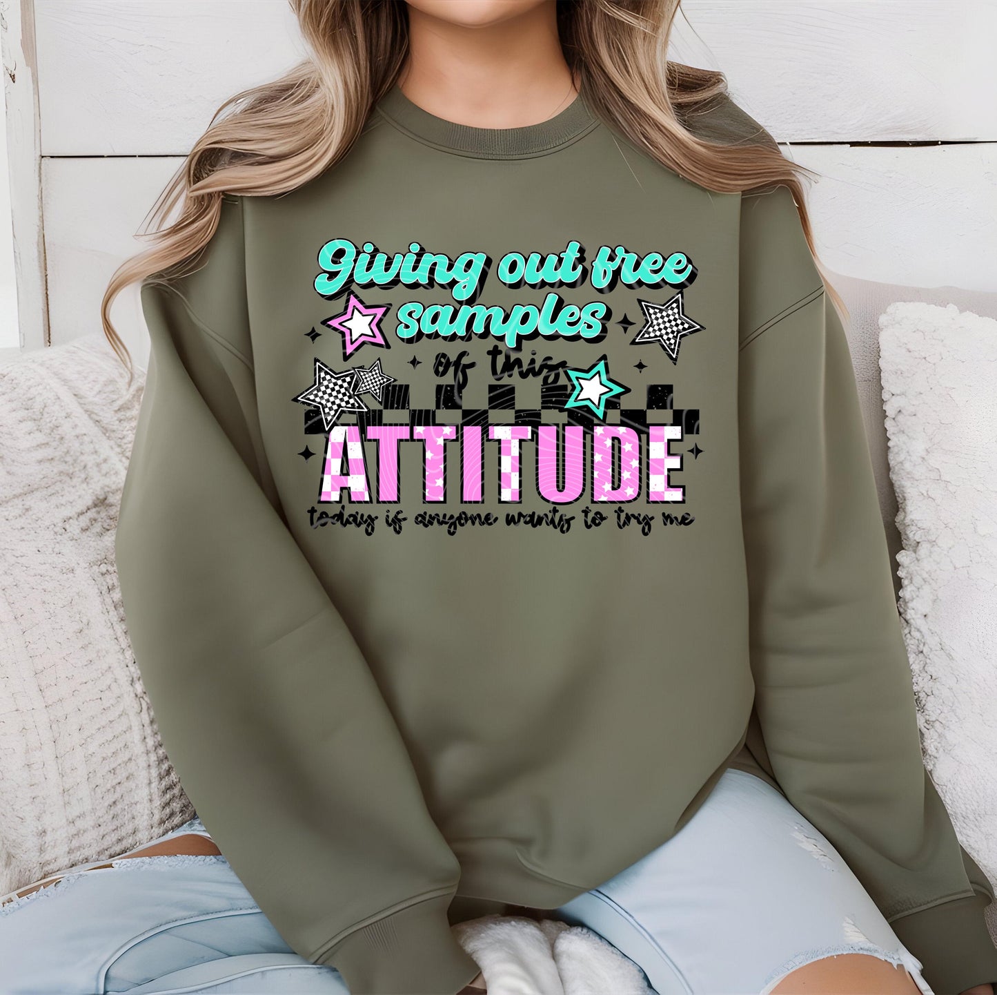 Giving Out Free Samples Of This Attitude DTF Transfer Ready For Press, Sarcastic Dtf Print, Funny DTF, Heat Press Transfer, Direct To Film