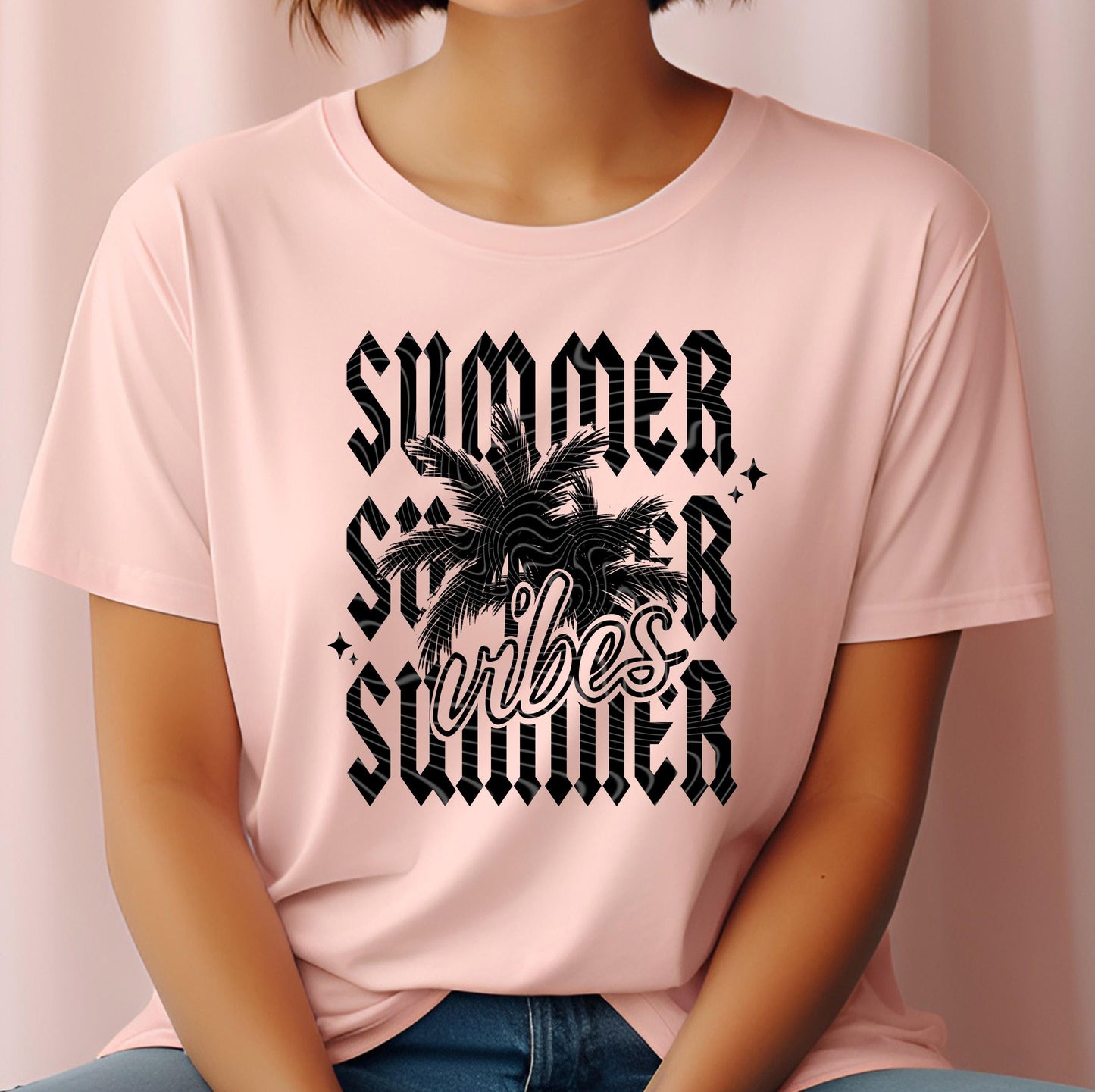 Summer Vibes DTF Transfer Ready For Press, Summer Dtf Print, Coastal DTF, Heat Press Transfer, Direct To Film Custom Transfer Beach Transfer