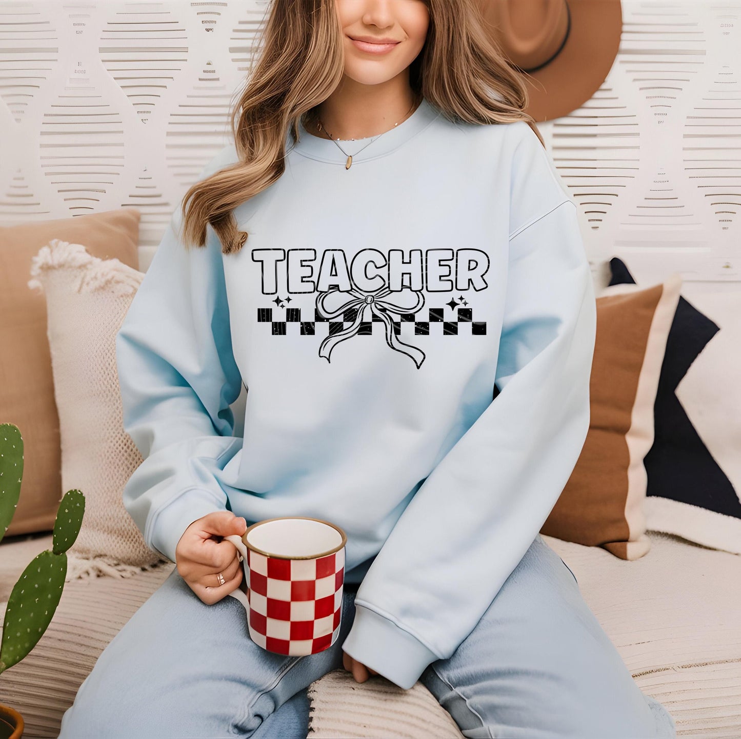 Teacher DTF Transfer Ready For Press, Coquette Bow Dtf Print, Direct To Film, Heat Press Transfer, Teacher Stuff Back To School Dtf Transfer