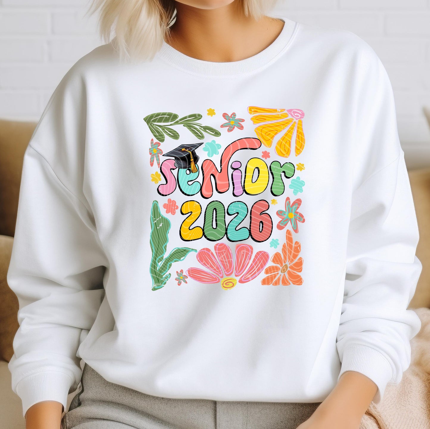 Senior 2026 DTF Transfer Ready For Press, Graduation Dtf Print, Direct To Film Teacher Heat Press Transfer, Flower Transfer, Custom Transfer