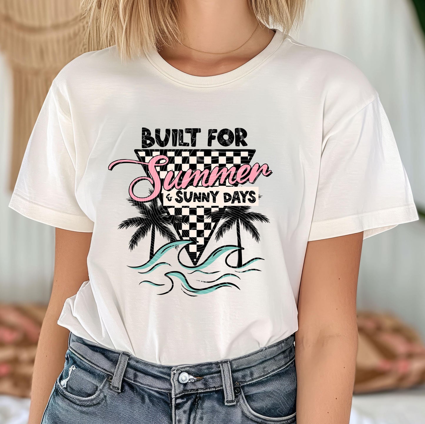 Built For Summer & Sunny Days DTF Transfer Ready For Press, Summer Dtf Print, Waves DTF Transfer, Beach, Heat Press Transfer, Direct To Film