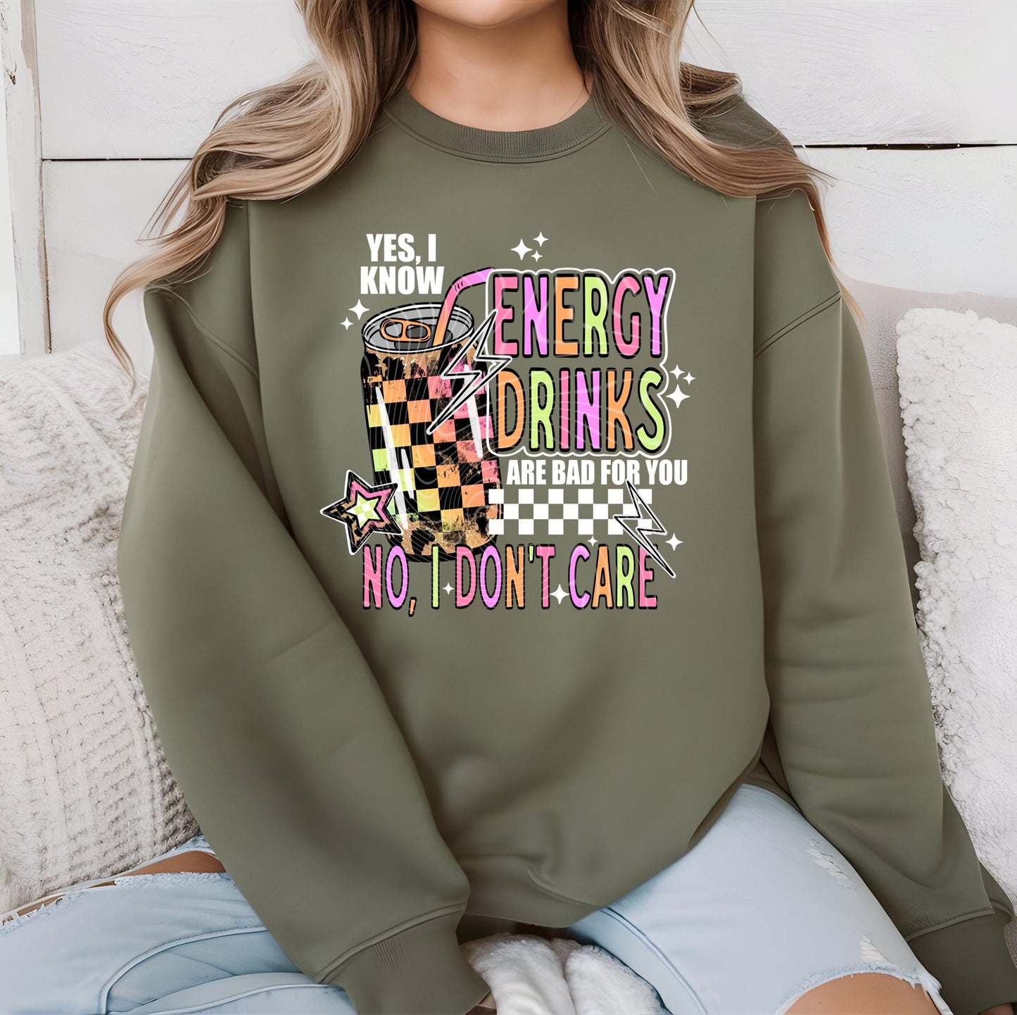 Energy Drinks DTF Transfer Ready For Press, Sarcastic DTF Print Heat Press Transfer Direct To Film Funny Dtf Transfer Humor, Custom Transfer
