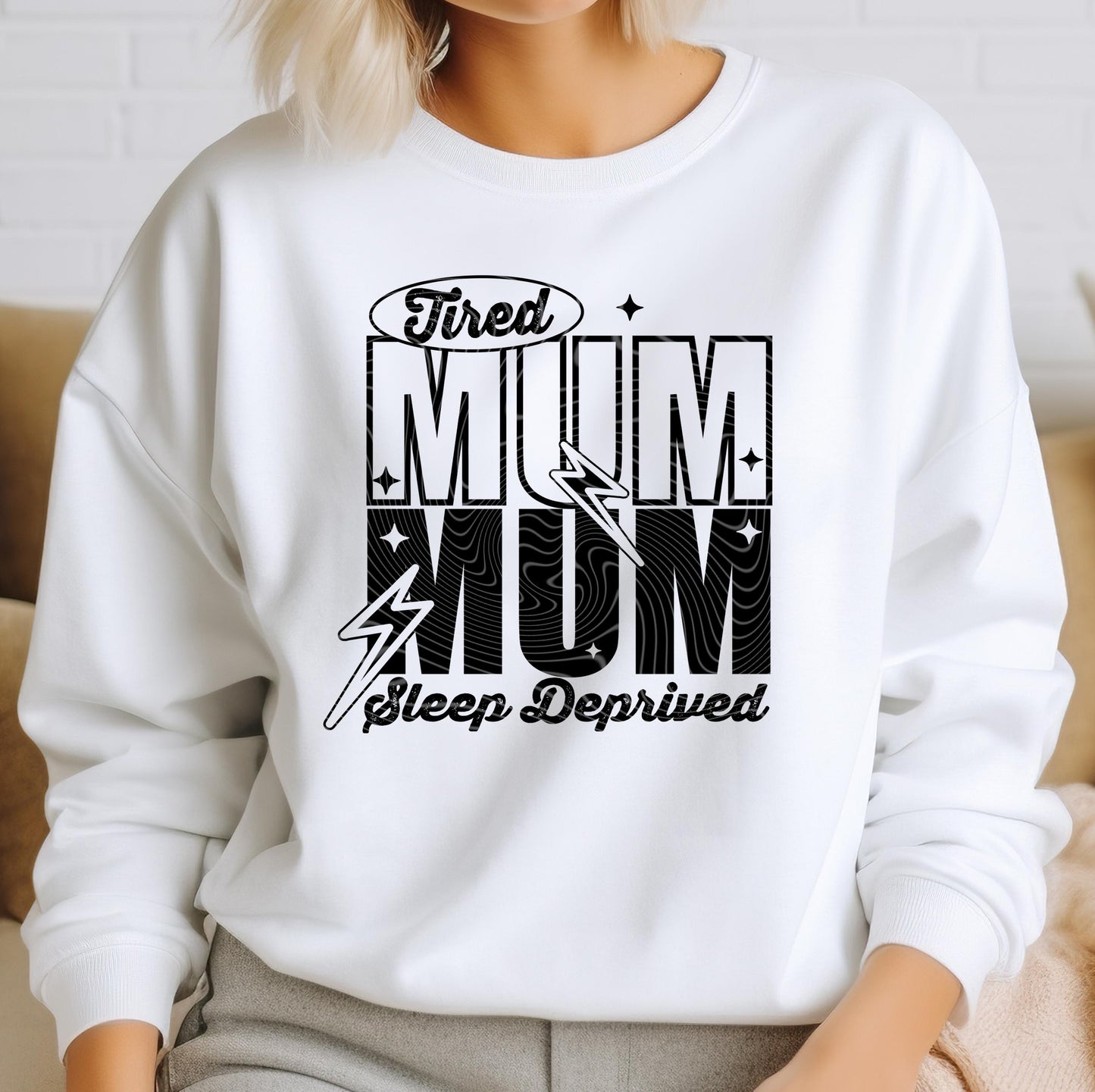 Tired Mum DTF Transfer Ready For Press, Mama DTF Prints, Heat Press Transfer, Mom Transfers, Direct To Film, Mother DTF Print, Mama Transfer