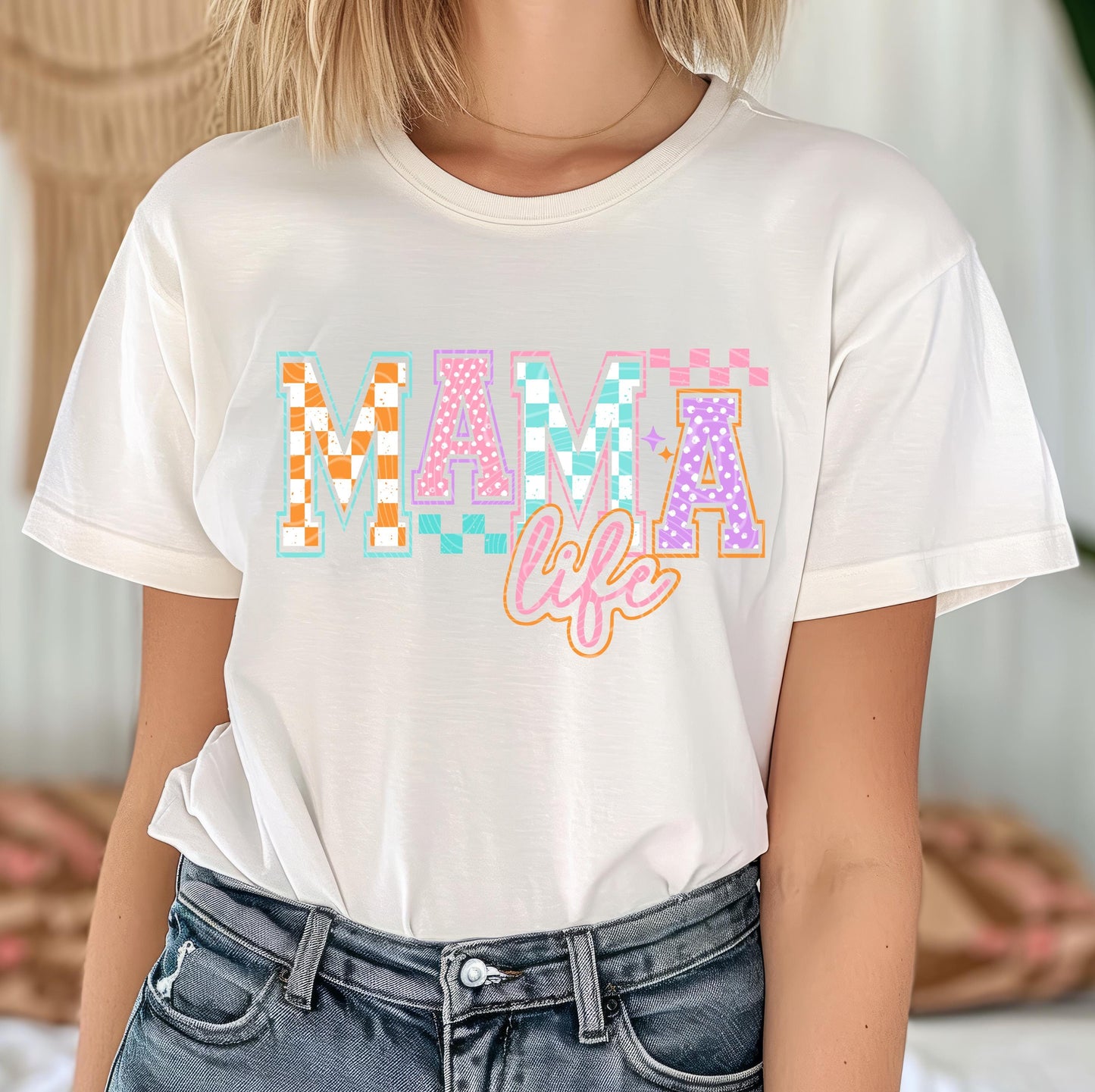 Mama Life DTF Transfer Ready For Press, Mother DTF Print, Heat Press Transfer, Mom Transfers, Direct To Film, Mommy DTF Print, Mama Transfer