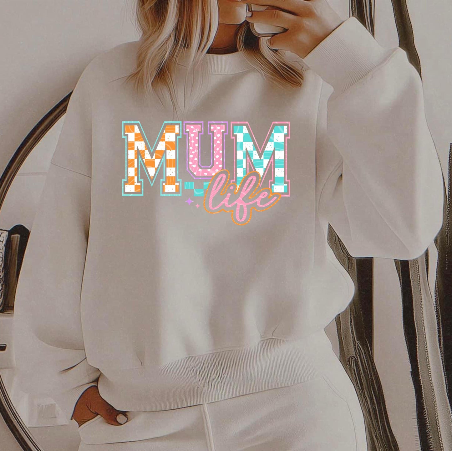 Mum Life DTF Transfer Ready For Press, Mother DTF Print, Heat Press Transfer, Mom Transfers, Direct To Film, Mommy DTF Print, Mama Transfers