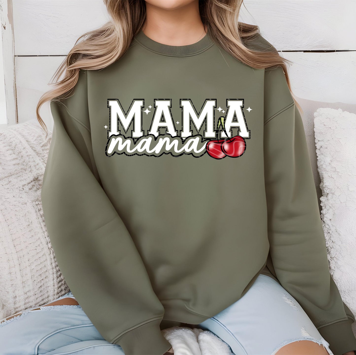 Cherry Mama DTF Transfer Ready For Press, Mother DTF Print, Heat Press Transfer, Mom Transfer, Direct To Film, Mom DTF Print, Mama Transfers