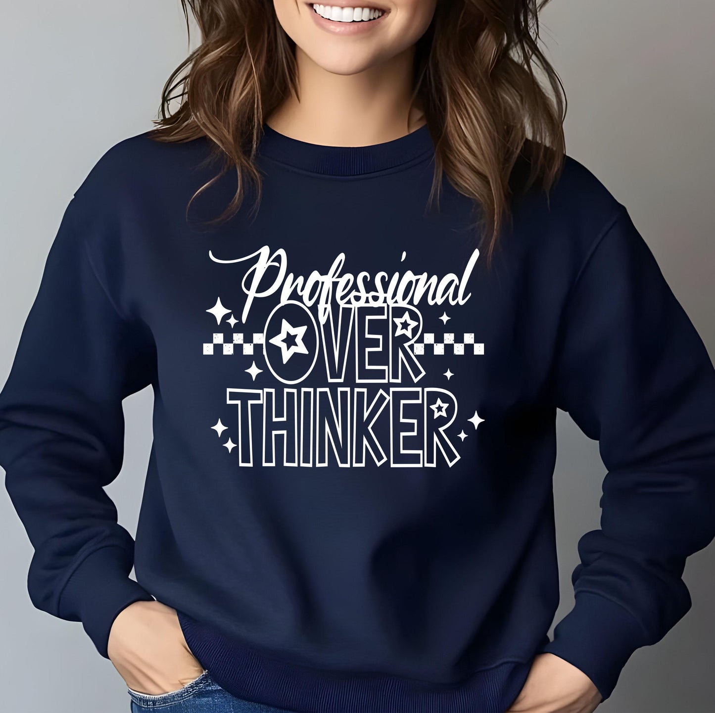Professional Overthinker DTF Transfers Ready For Press, Sarcastic DTF Prints, Heat Press Transfers, Direct To Film, Funny Anxiety Transfers