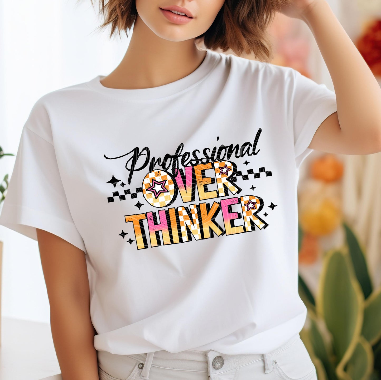 Funny Overthinker DTF Transfers Ready For Press, Sarcastic DTF Prints, Heat Press Transfers, Direct To Film, Mental Health, Custom Transfers