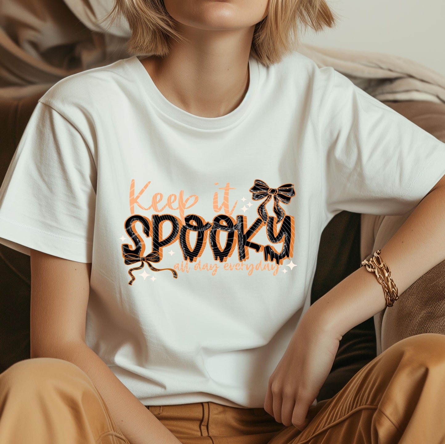 Keep It Spooky DTF Transfer, All Day Everyday Halloween DTF Transfer Ready For Press, Heat Press Transfer, Direct To Film, Custom Transfers