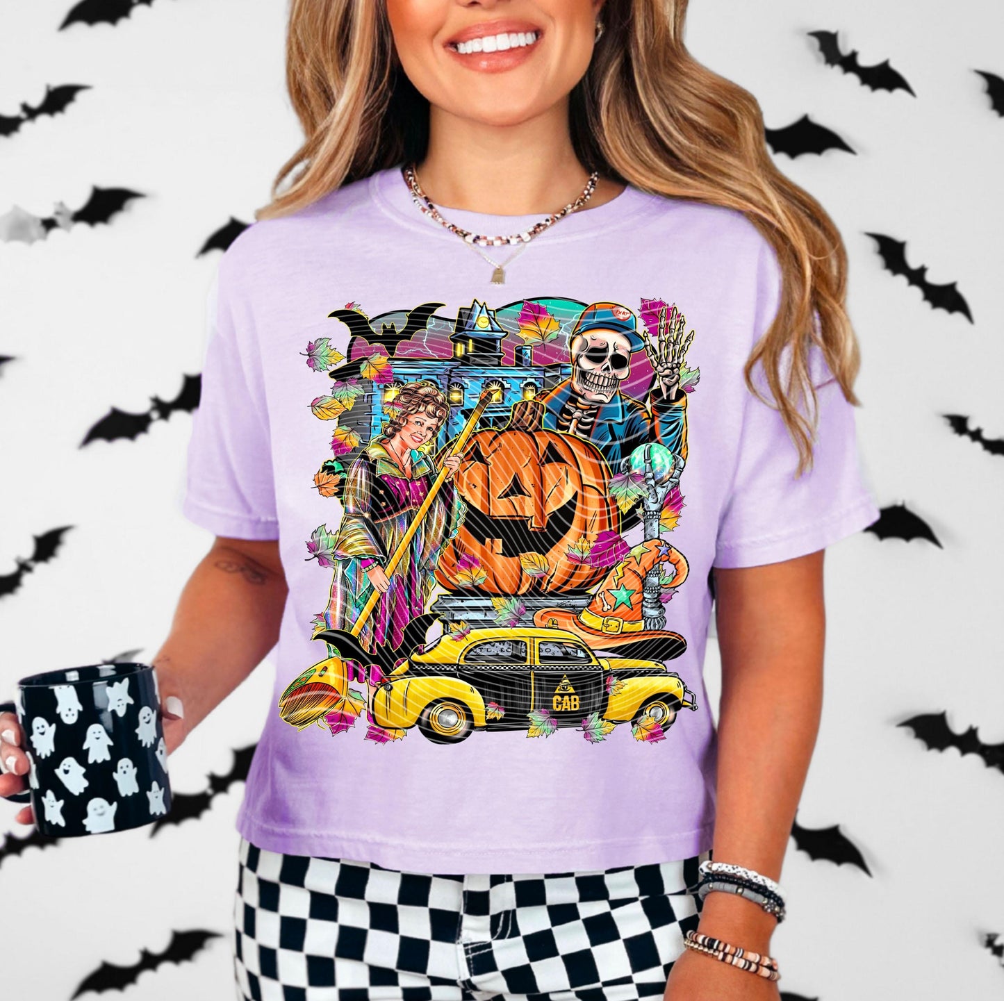 Halloween Night DTF Transfer, Halloween DTF Transfer Ready For Press, Spooky City Vibes, Heat Press Transfer, Direct To Film Custom Transfer