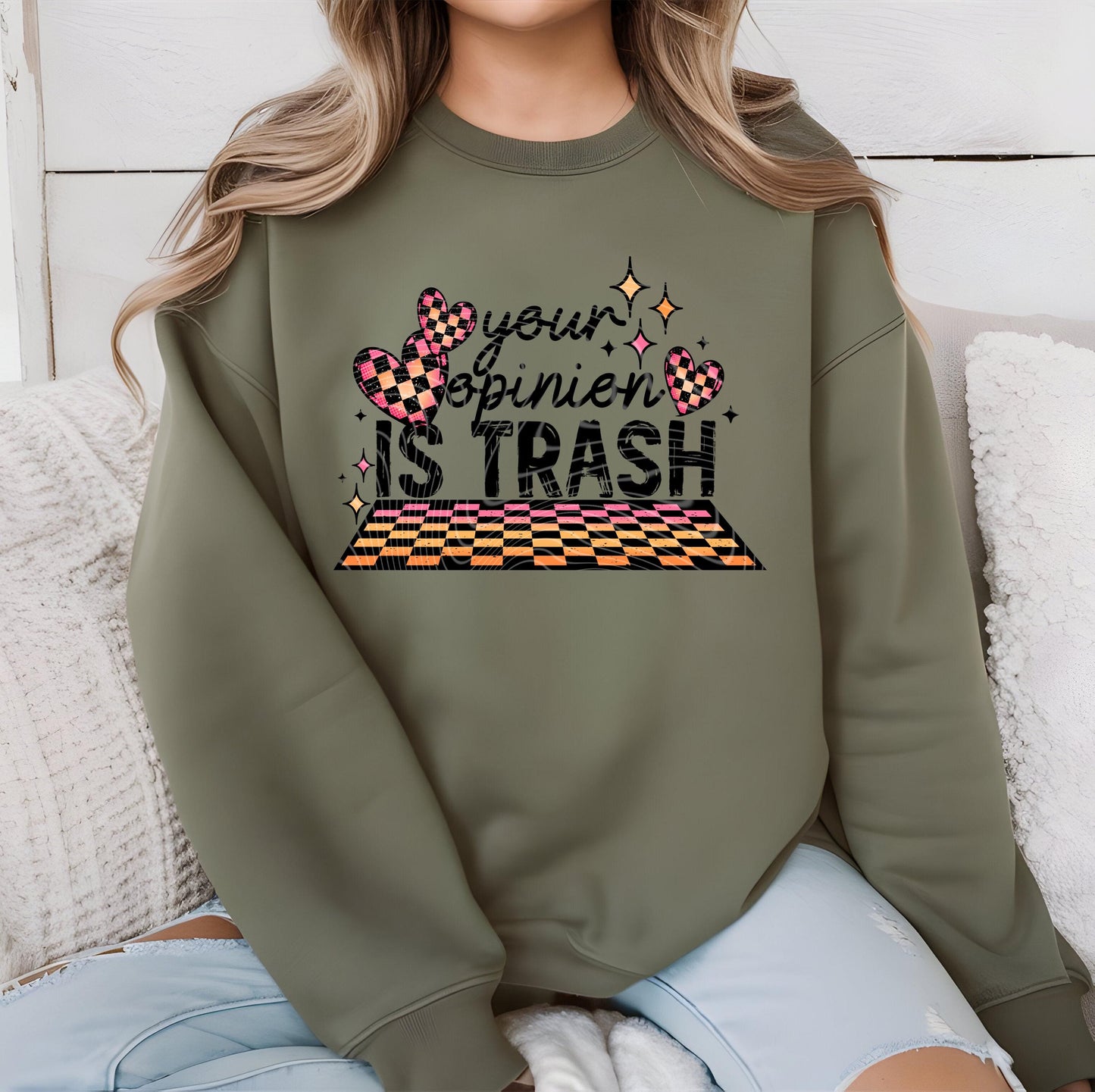 Your Opinion Is Trash DTF Transfer Ready For Press, Sarcastic DTF, Heat Press Transfer, Direct To Film, Humor DTF Transfer, Custom Transfer