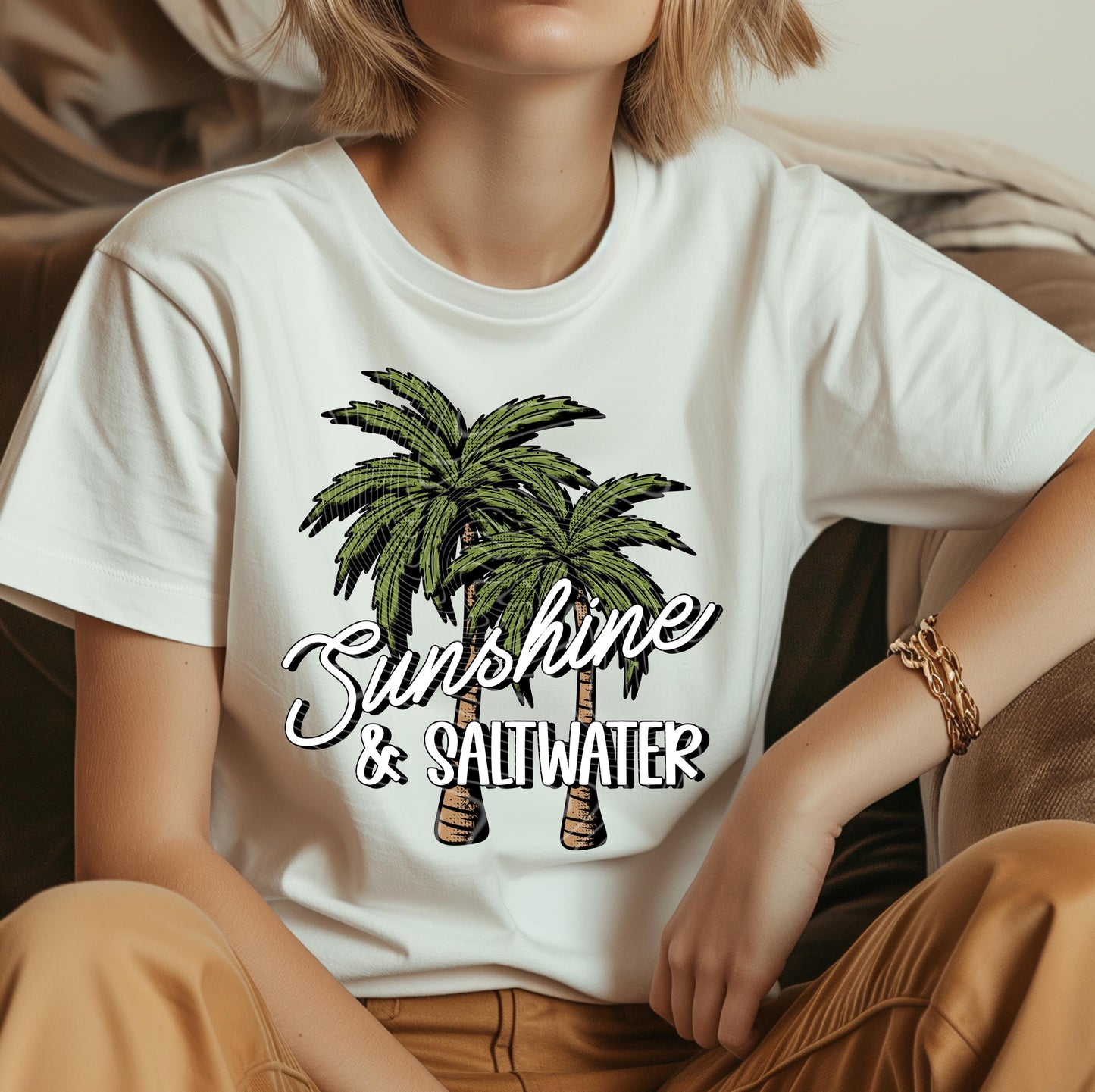 Sunshine & Saltwater DTF Transfer Ready For Press, Beach Dtf Print, Sunshine DTF Print, Heat Press Transfer, Direct To Film, Custom Transfer