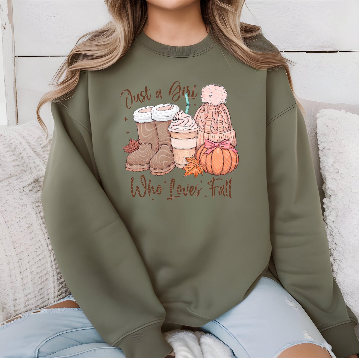 Just A Girl Who Loves Fall DTF Transfer Ready For Press, Fall DTF Print, Coquette Bow, Pumpkin Dtf Print Heat Press Transfer Custom Transfer