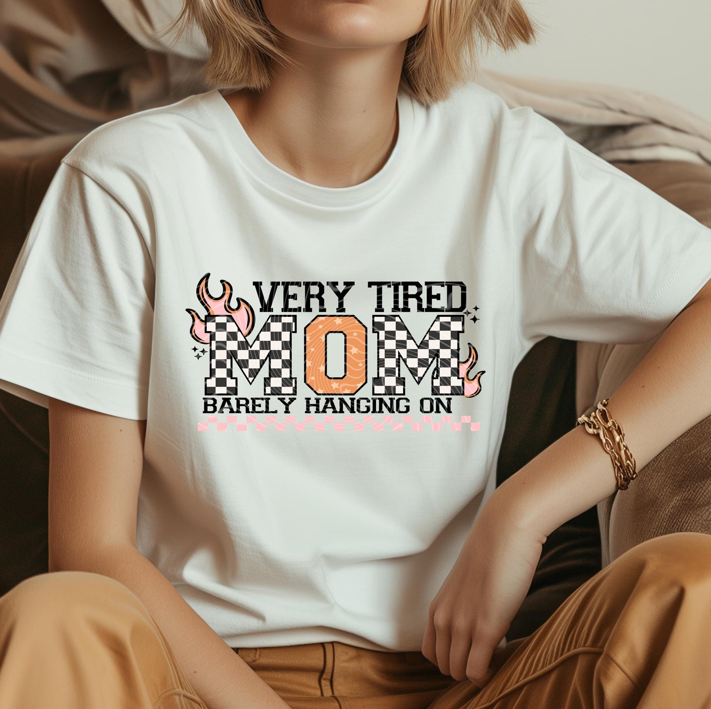 Very Tired Mom DTF Transfer Ready For Press, Mama DTF Prints, Retro Mama DTF Prints, Heat Press Transfer, Direct To Film, Custom Transfers