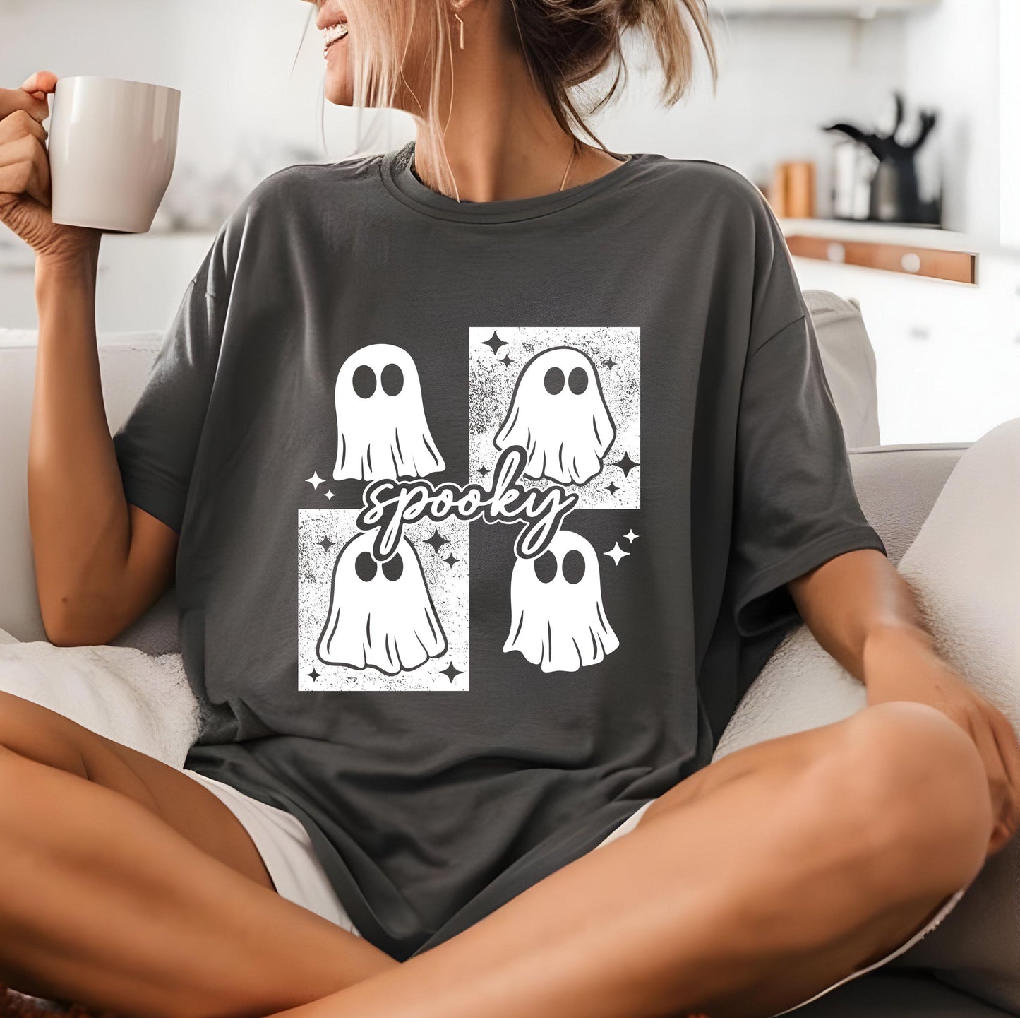 Spooky Ghost DTF Transfers, Halloween Vibes DTF Transfers Ready For Press, Spooky Season Dtf Prints, Heat Press Transfer, Custom Transfers