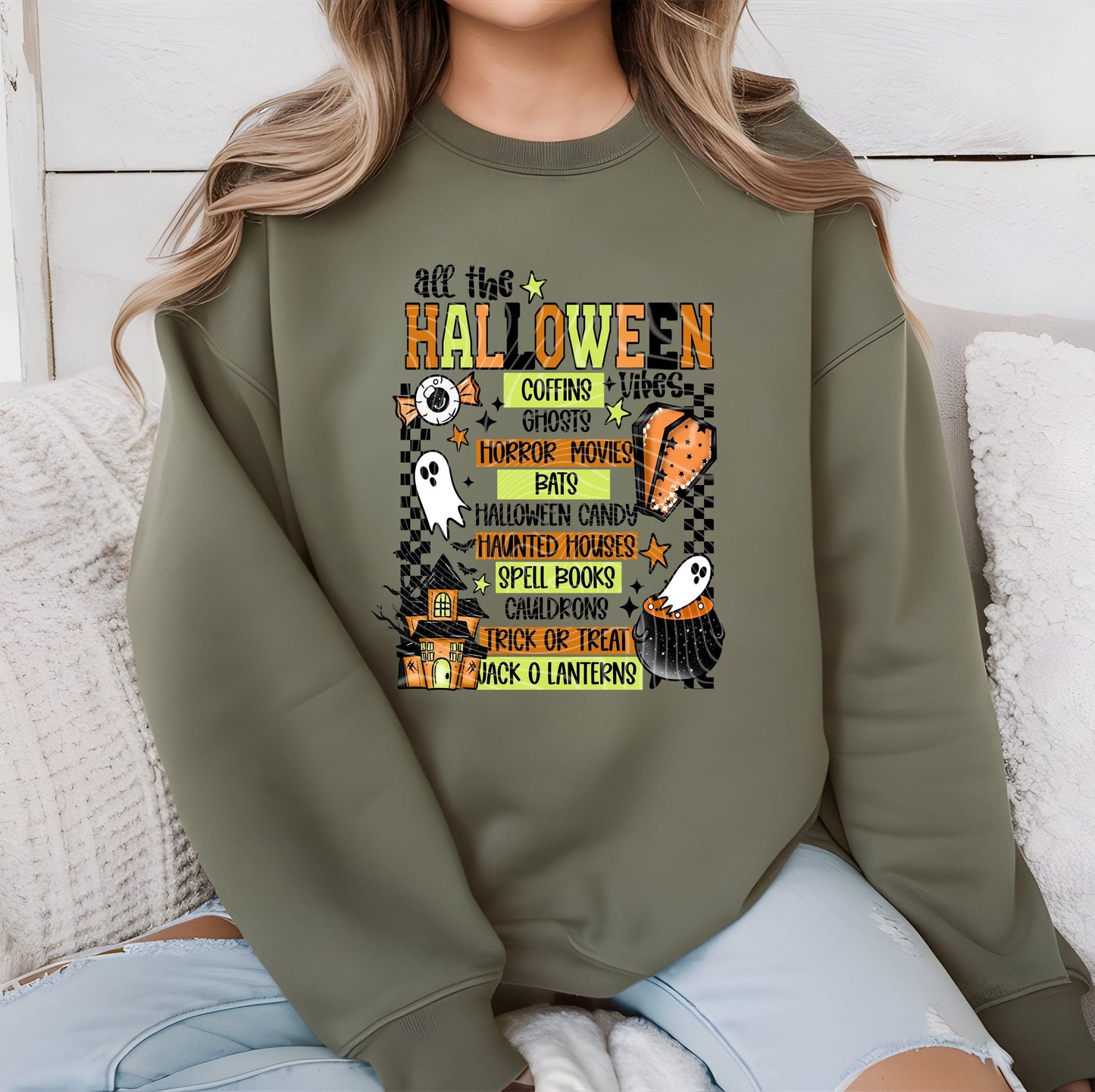 All the Halloween Vibes DTF Transfer Ready For Press, Halloween DTF Prints, Heat Press Transfer, Direct To Film, Custom Transfer, Spooky Dtf