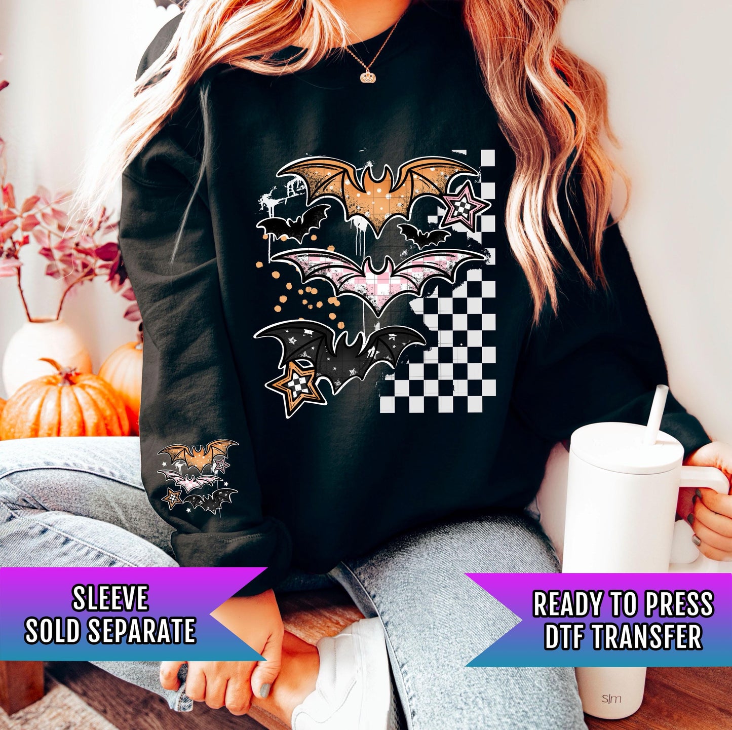 Halloween Bat Swarm DTF Transfer, Halloween DTF Transfer Ready For Press, Spooky Season, Heat Press Transfer, Custom Transfer Direct To Film
