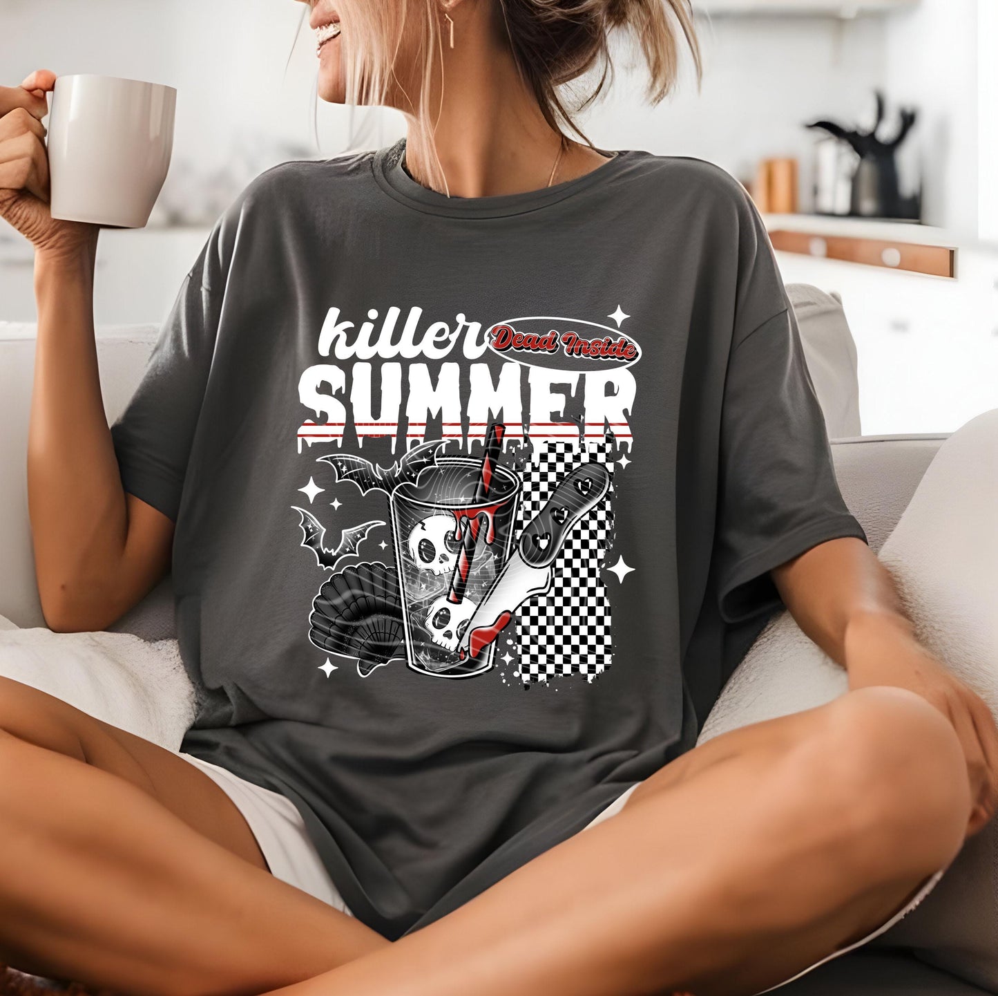 Killer Summer DTF Transfers Ready For Press, Halloween Beach Dtf Prints, Dead Inside, Heat Press Transfers, Direct To Film, Custom Transfers