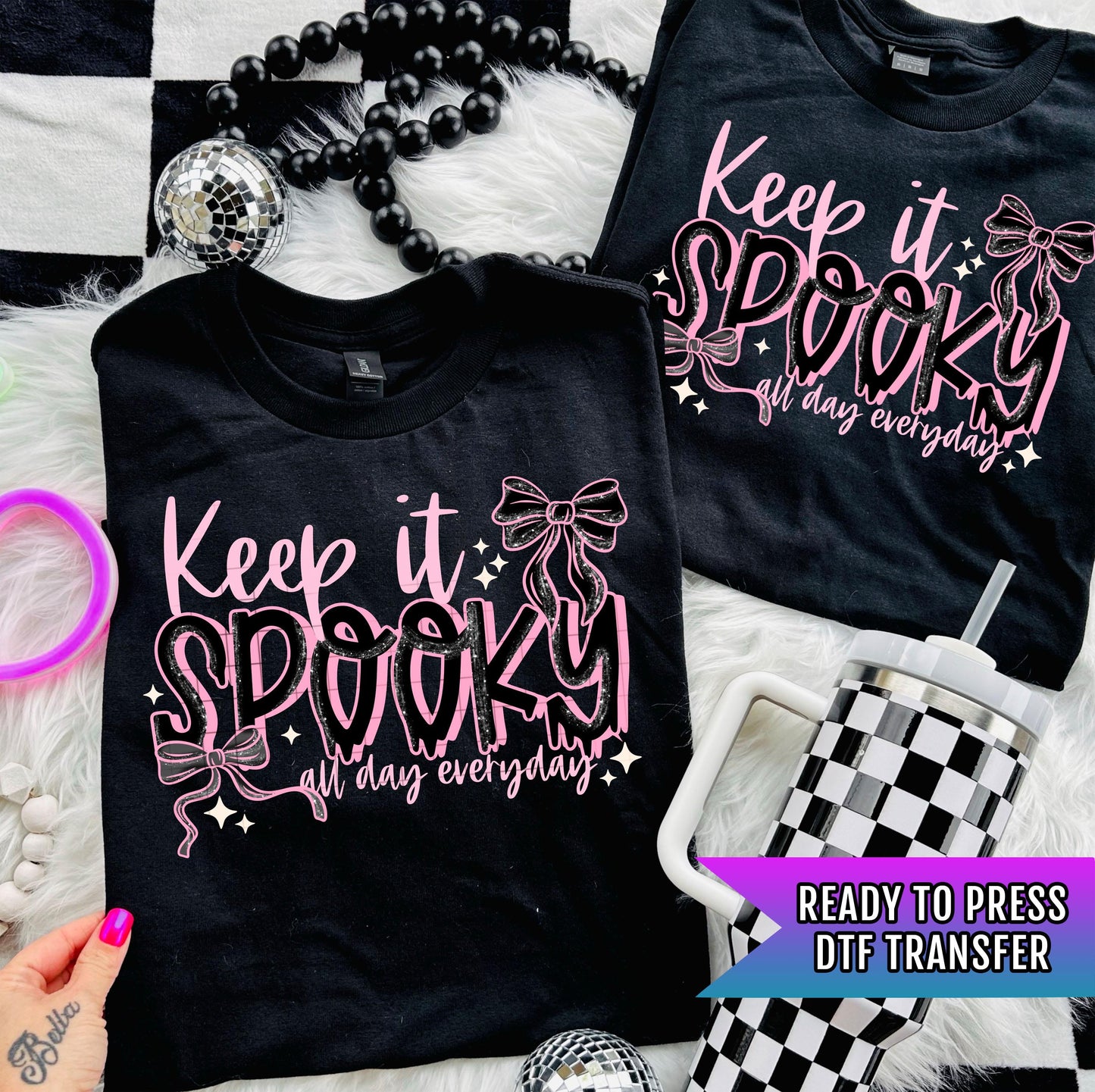 Keep It Spooky DTF Transfer, Halloween DTF Transfer Ready For Press, Heat Press Transfers, Spooky Season, Direct To Film, Custom Transfers