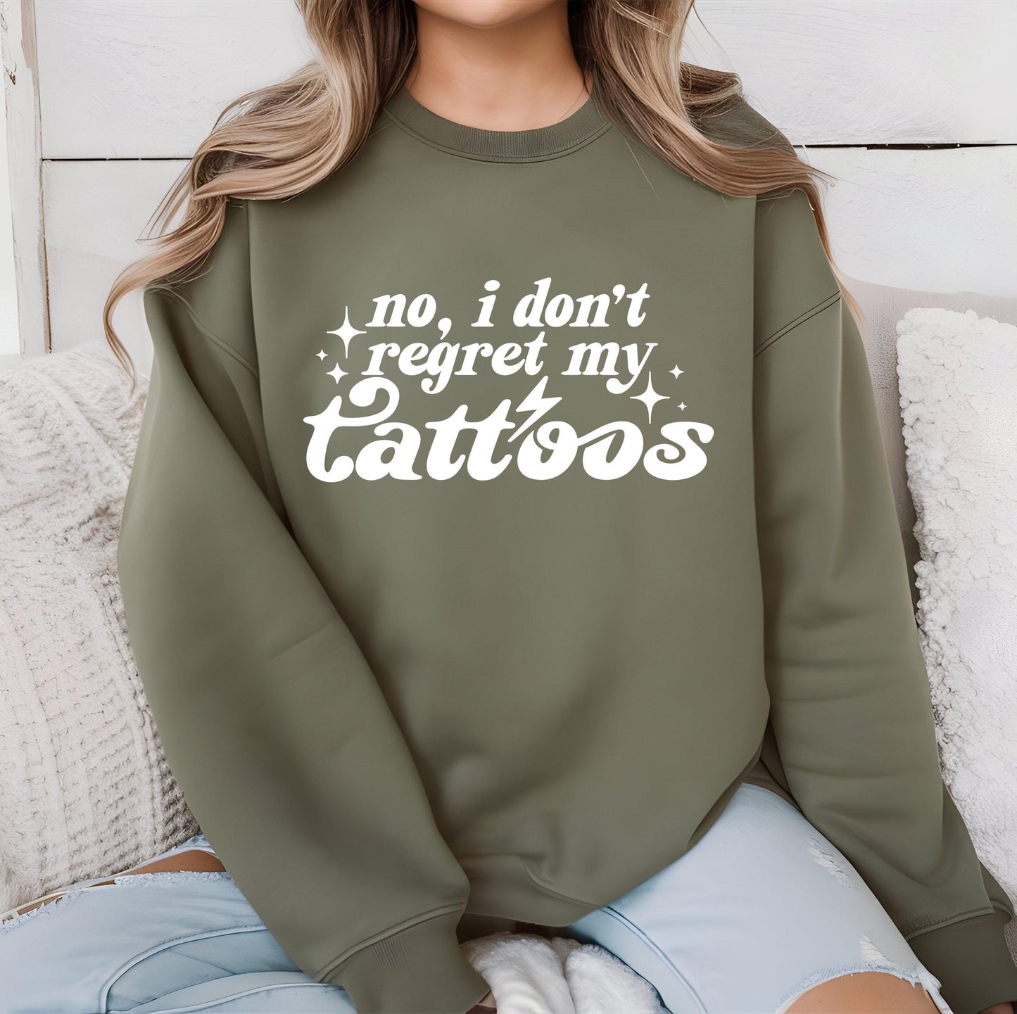 No Regret My Tattoos DTF Transfer Ready For Press Tattoo Lover DTF Print Sarcasm Transfer Direct To Film Heat Press Transfer Custom Transfer