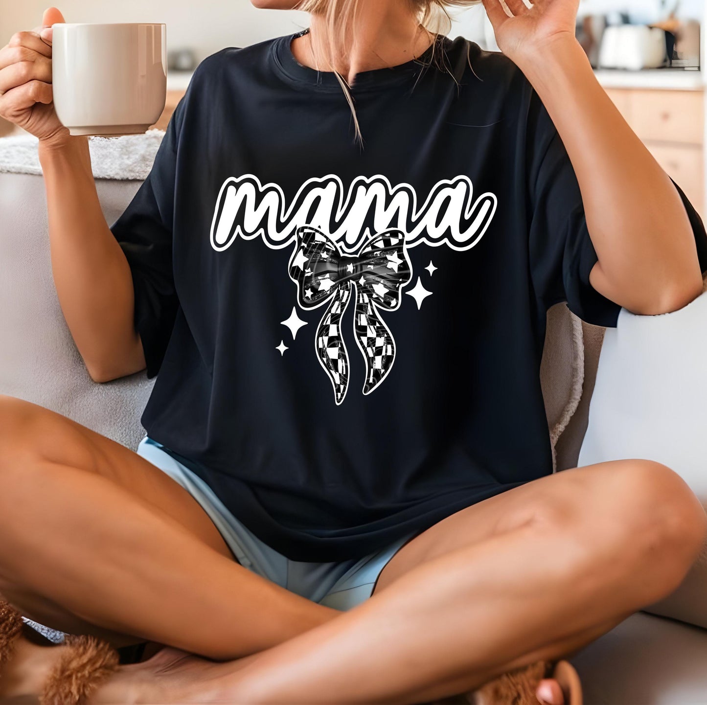Mama DTF Transfers Ready For Press, Checkered Mommy DTF Prints, Heat Press Transfers, Direct To Film, Mom Life Transfer, Custom Transfers