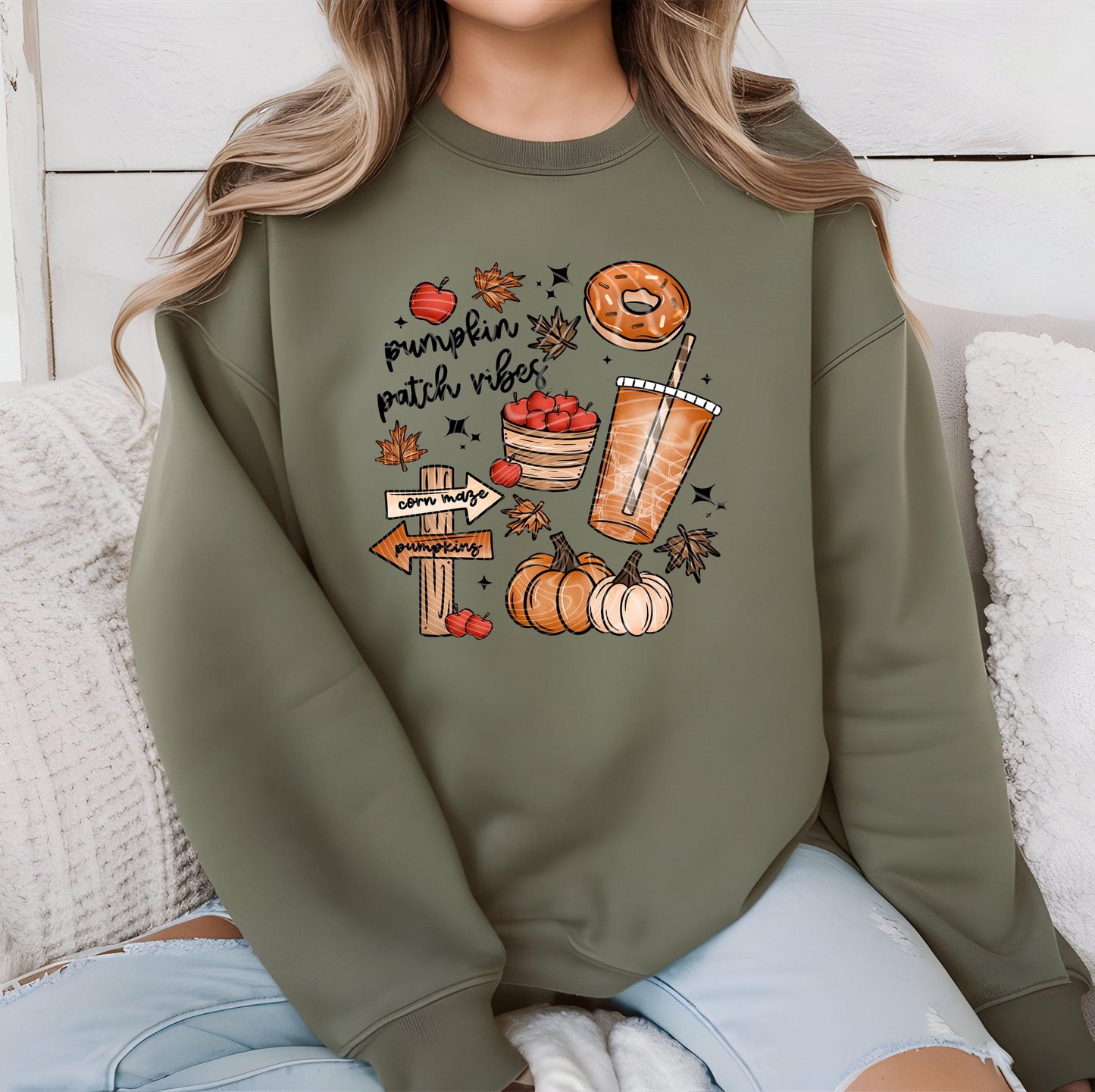 Pumpkin Patch Vibes DTF Transfer Ready For Press, Cozy Fall DTF Transfer, Autumn Vibes, Heat Press Transfer, Direct To Film, Custom Transfer