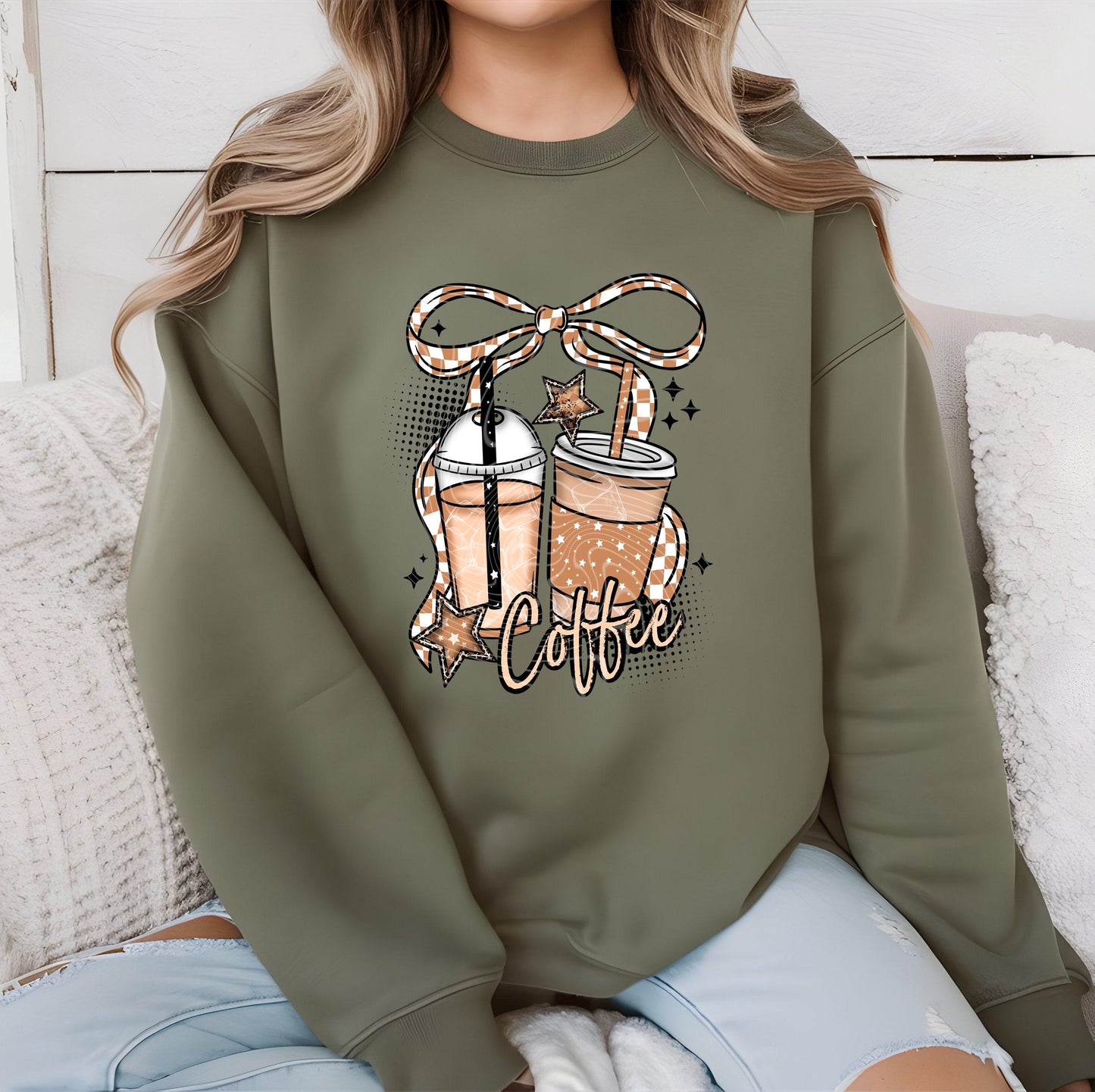 Coffee Lover DTF Transfers Ready For Press, Coquette Bow Transfer, Coffee DTF Print, Direct To Film, Heat Press Transfers, Custom Transfers